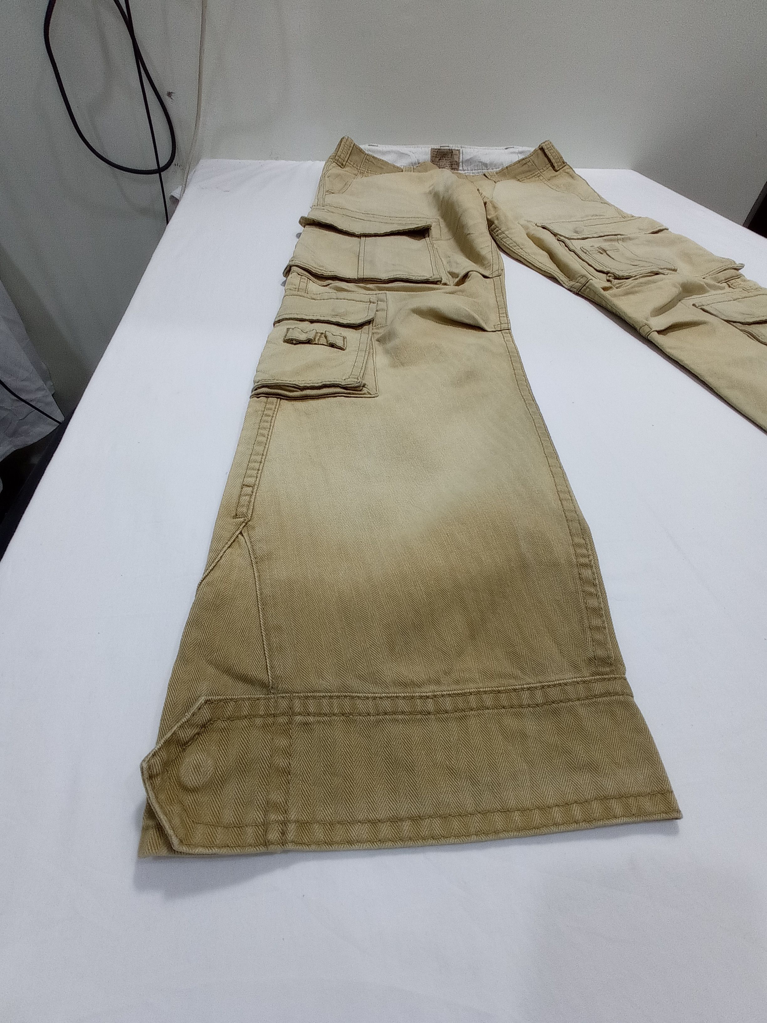 Purple Purple And Yellow Multi Pocket Cargo Pants Size US 33 - 12 Thumbnail