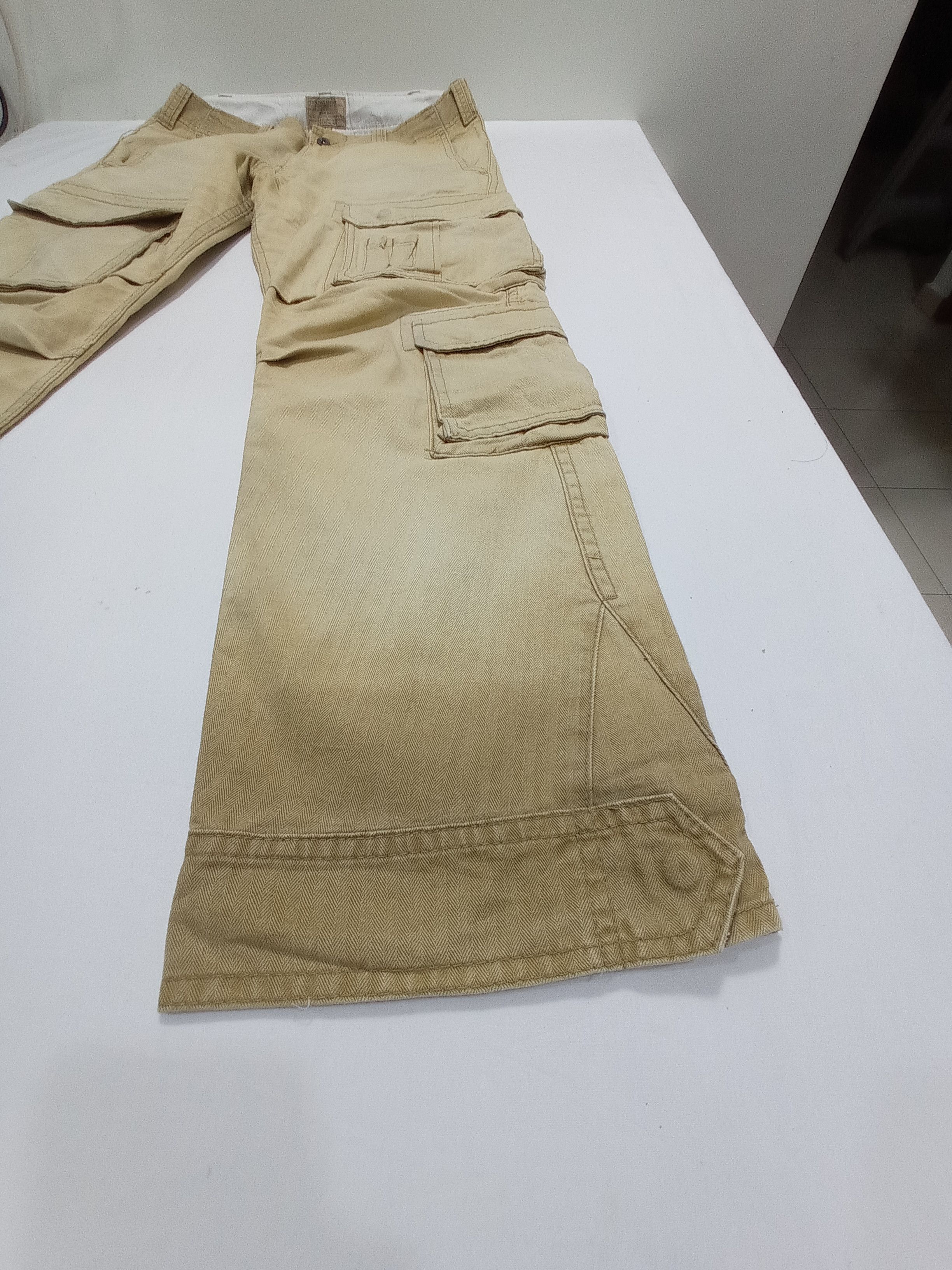 Purple Purple And Yellow Multi Pocket Cargo Pants Size US 33 - 11 Thumbnail