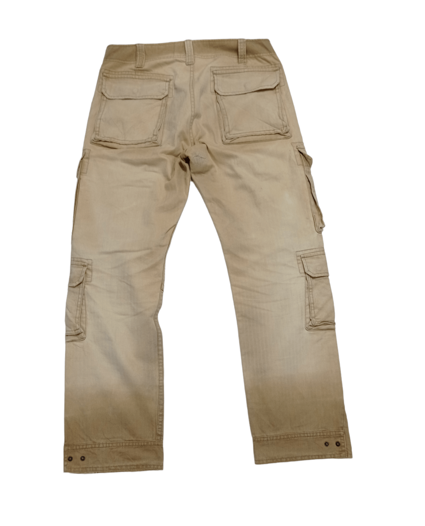 Purple Purple And Yellow Multi Pocket Cargo Pants Size US 33 - 2 Thumbnail