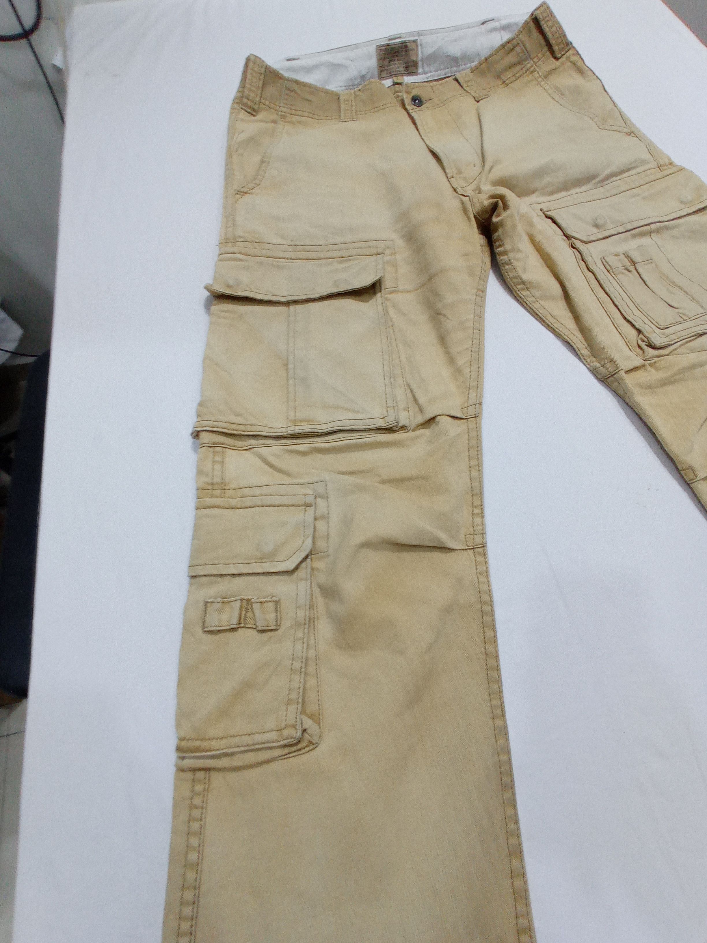 Purple Purple And Yellow Multi Pocket Cargo Pants Size US 33 - 9 Thumbnail
