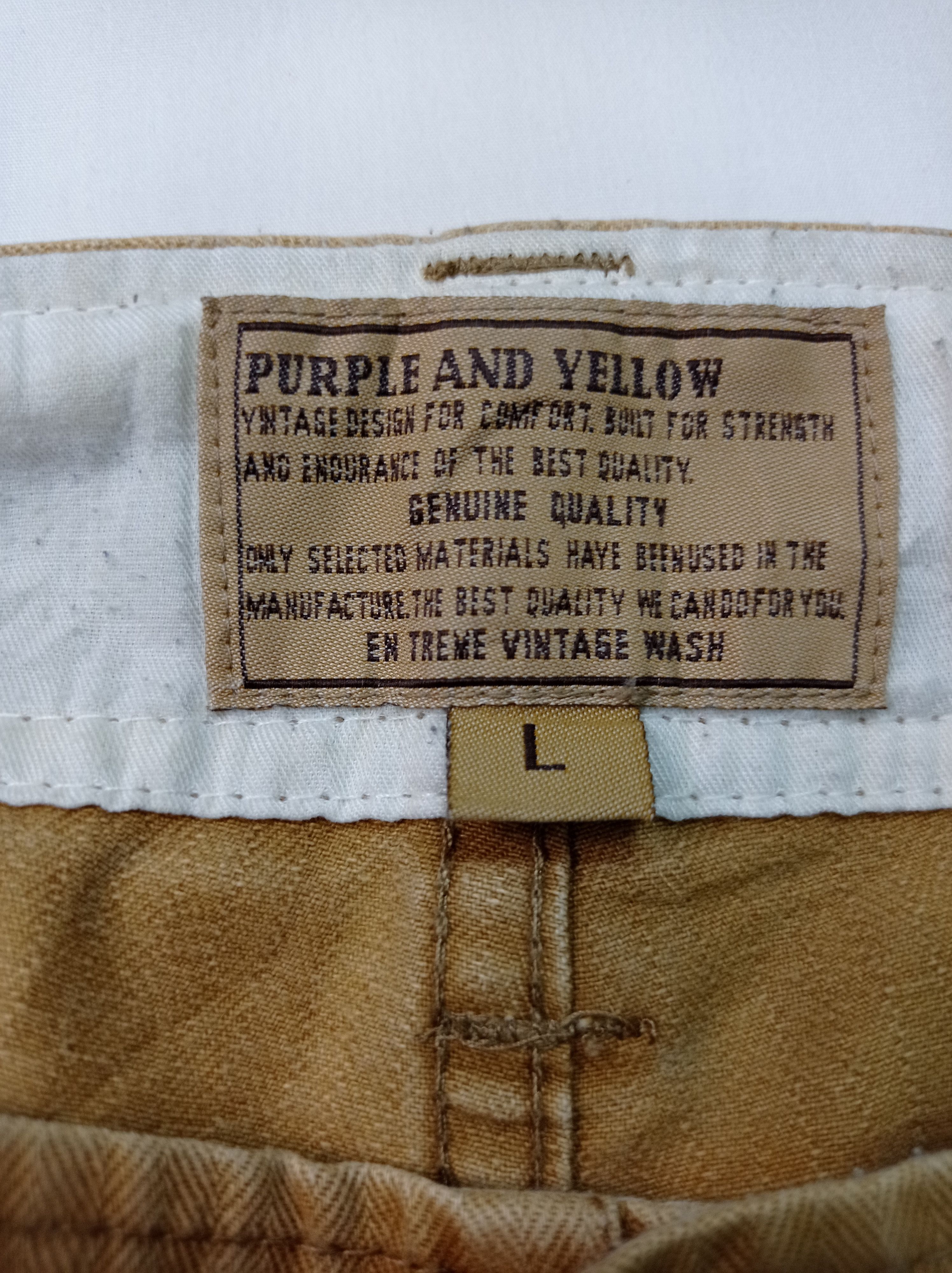 Purple Purple And Yellow Multi Pocket Cargo Pants Size US 33 - 7 Thumbnail