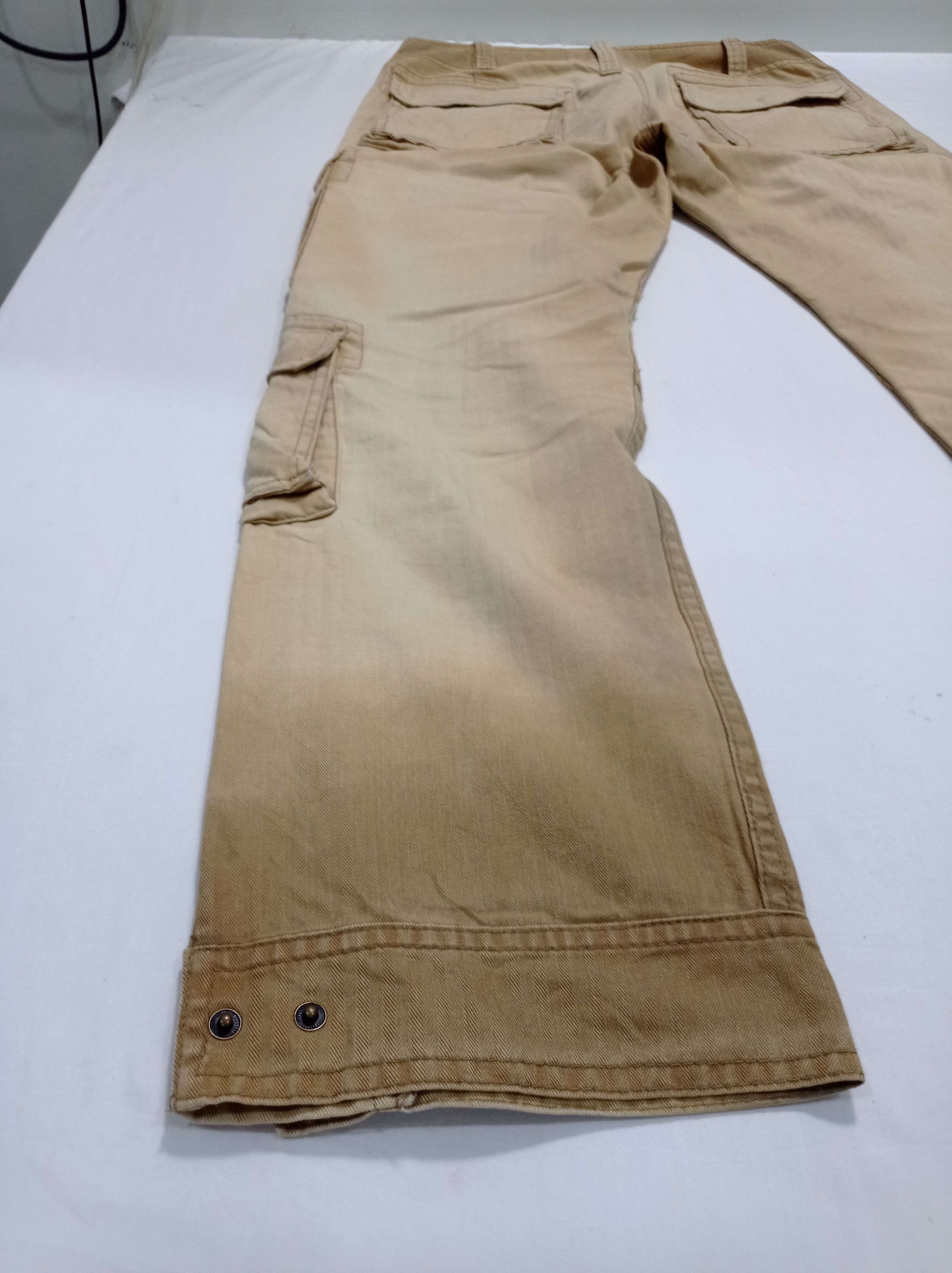 Purple Purple And Yellow Multi Pocket Cargo Pants Size US 33 - 16 Thumbnail