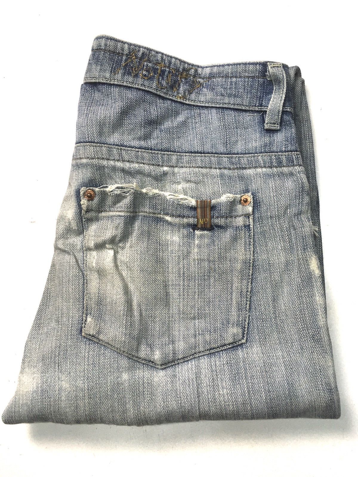 image of Vintage Nfy Notify Distressed Denim in Blue, Men's (Size 31)