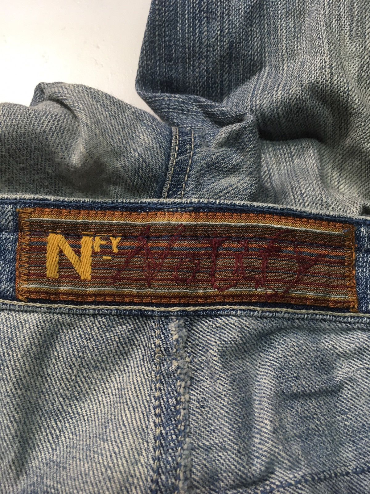 Vintage Vintage nfy notify distressed denim Size US 31 - 14 Thumbnail
