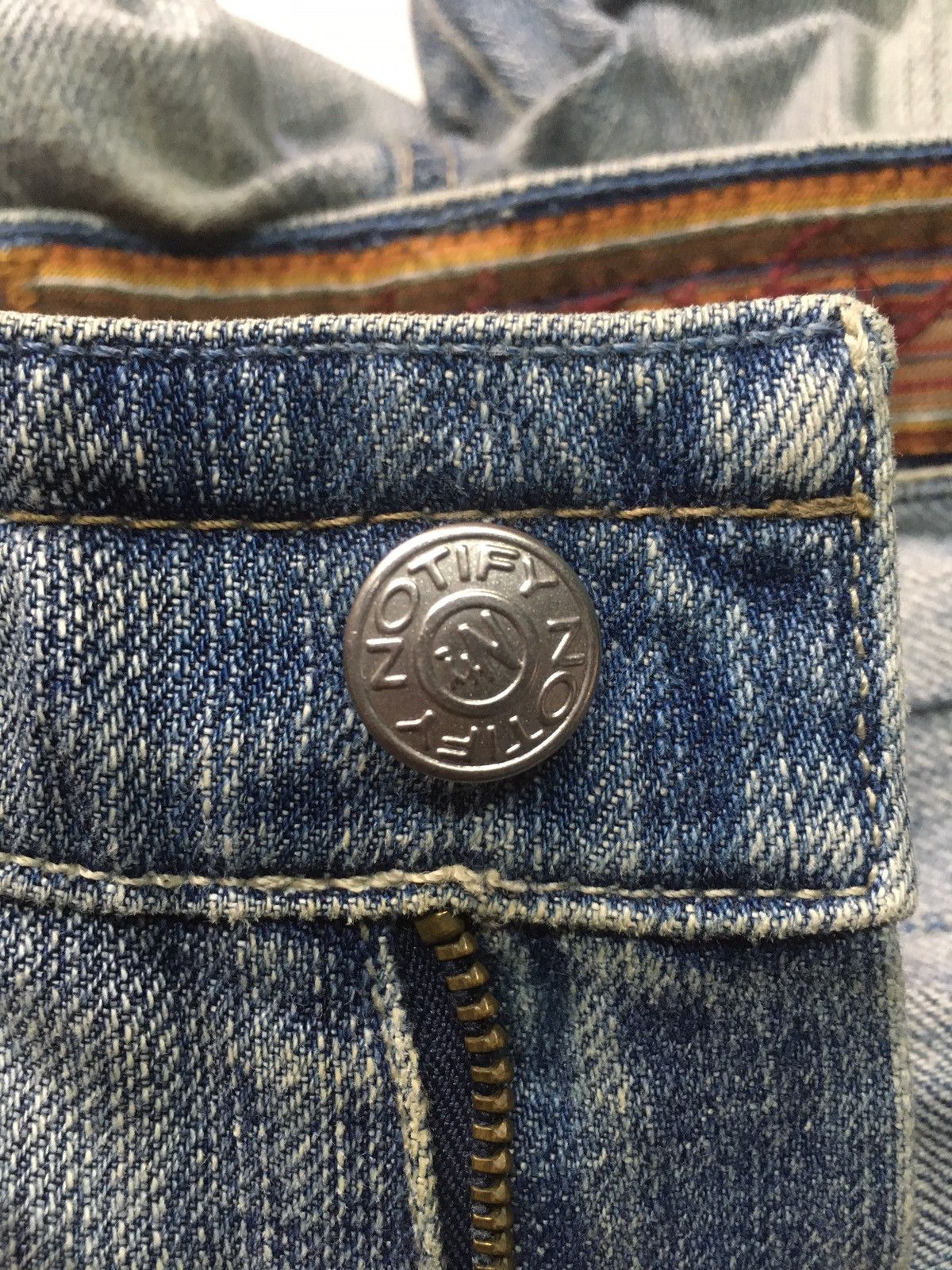 Vintage Vintage nfy notify distressed denim Size US 31 - 16 Thumbnail