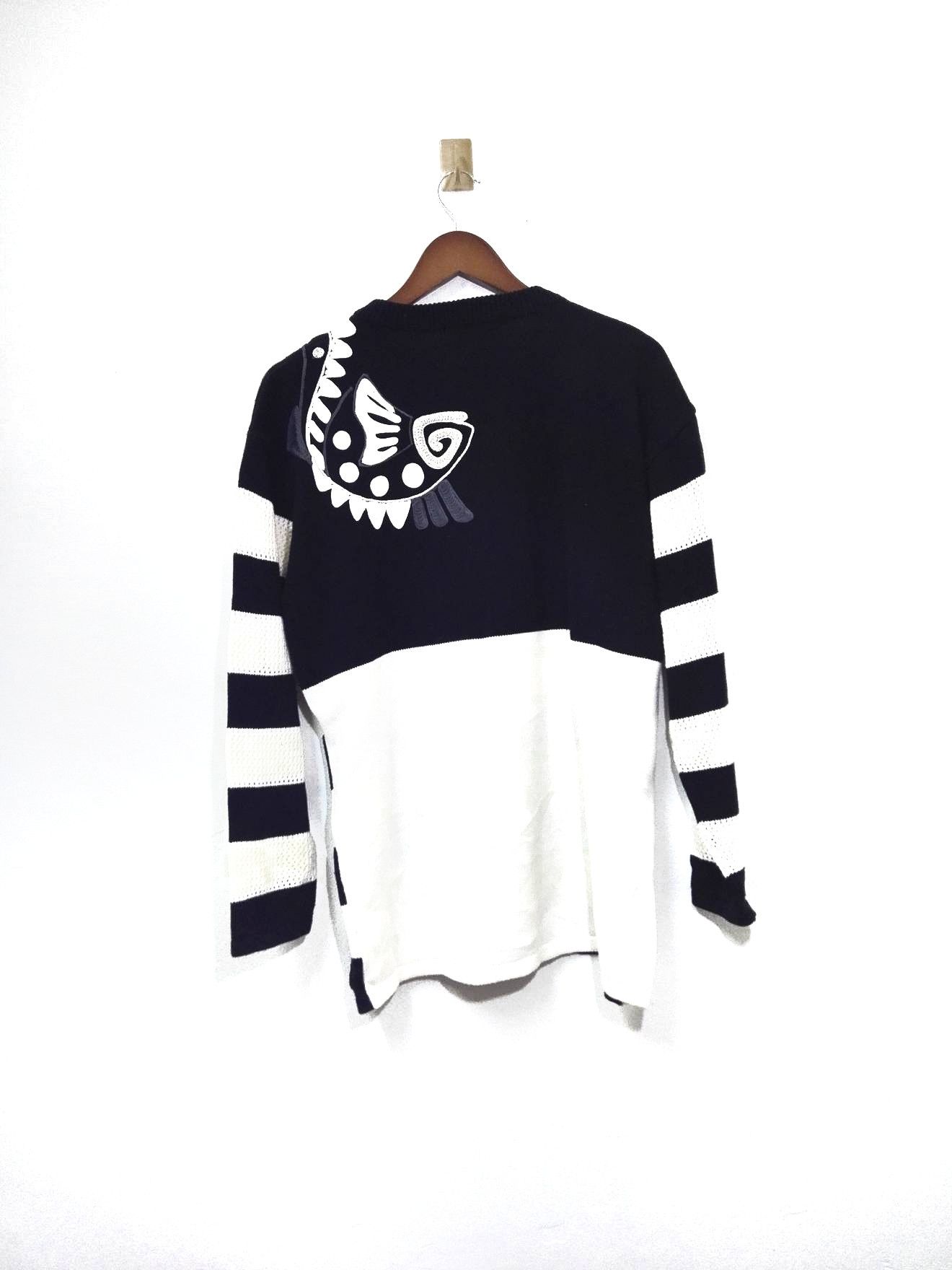 Japanese Brand Vintage Kansai O2 Knit Sweatshirt Fish Embroidery Size US M / EU 48-50 / 2 - 2 Thumbnail