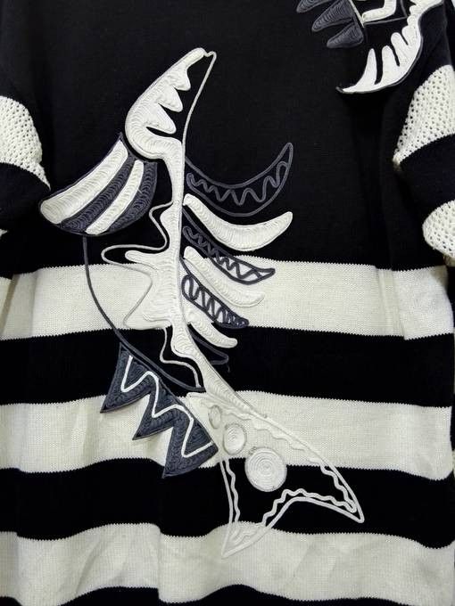Japanese Brand Vintage Kansai O2 Knit Sweatshirt Fish Embroidery Size US M / EU 48-50 / 2 - 5 Thumbnail