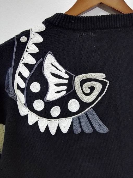 Japanese Brand Vintage Kansai O2 Knit Sweatshirt Fish Embroidery Size US M / EU 48-50 / 2 - 3 Thumbnail