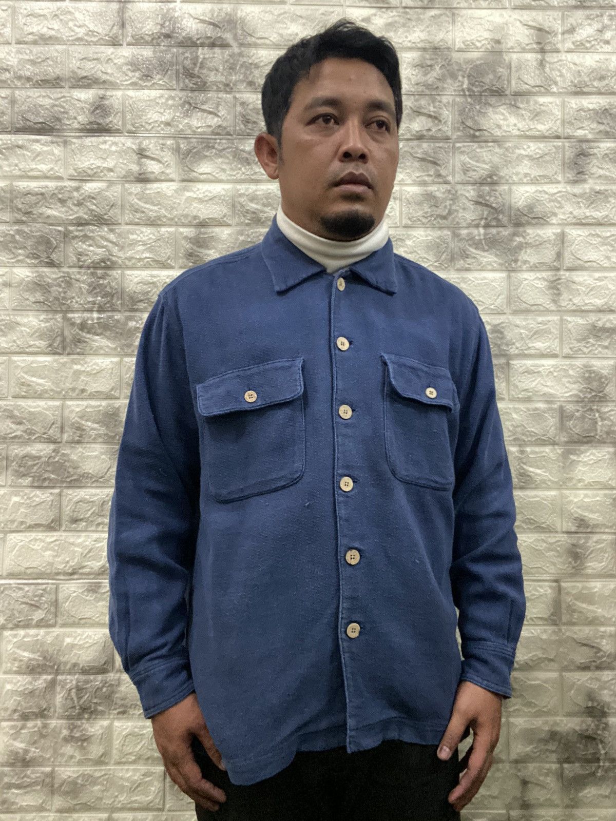 Vintage Vintage Stone Island Garment worker Shirt Size US L / EU 52-54 / 3 - 1 Thumbnail