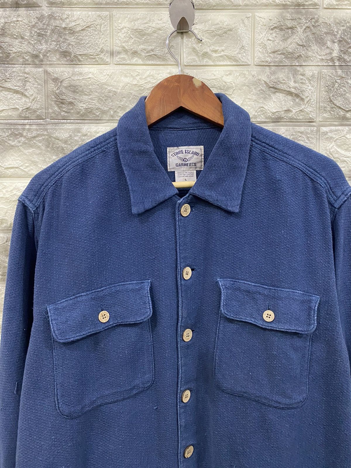 Vintage Vintage Stone Island Garment worker Shirt Size US L / EU 52-54 / 3 - 3 Thumbnail