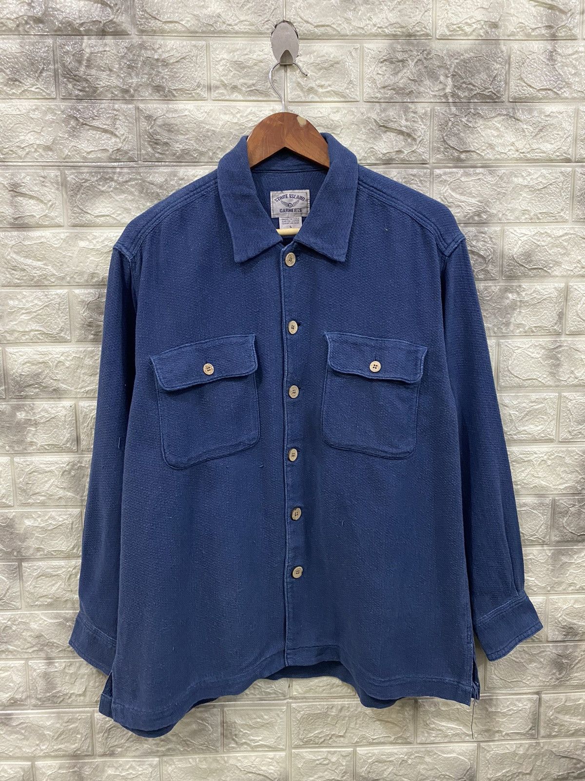 Vintage Vintage Stone Island Garment worker Shirt Size US L / EU 52-54 / 3 - 2 Thumbnail