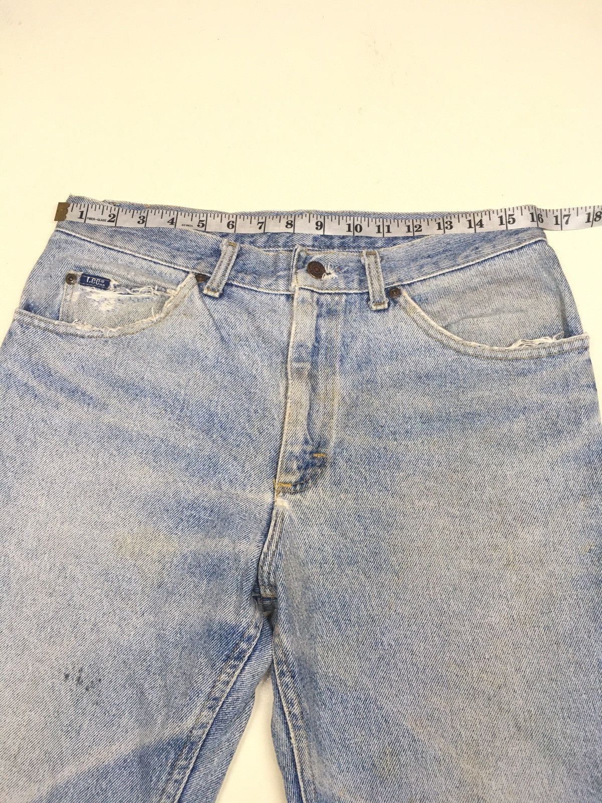 Japanese Brand × Lee × Vintage Vintage 90s lee blue wash distressed denim Size US 32 / EU 48 - 6 Thumbnail