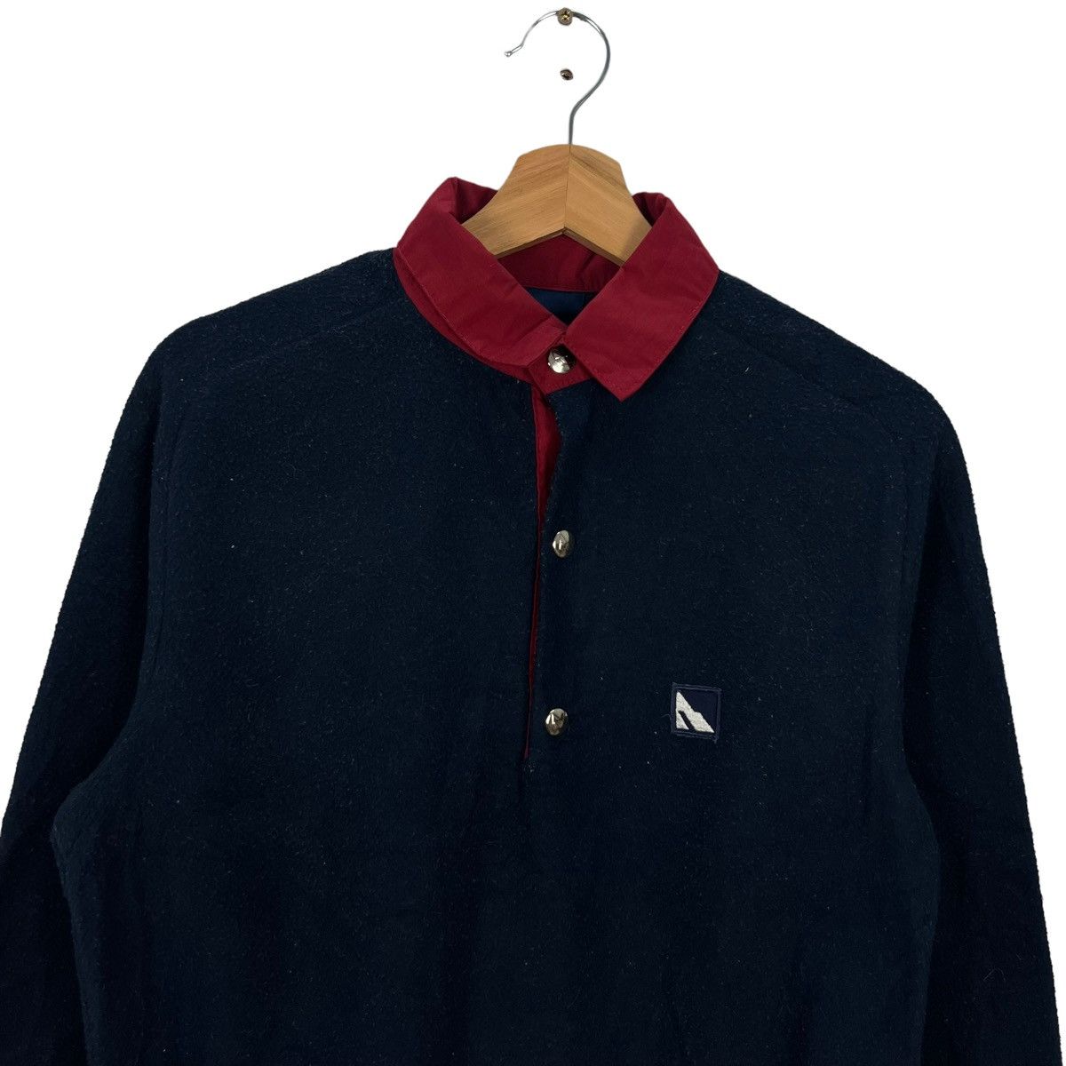 Japanese Brand VINTAGE FLEECE SWEATSHIRT COLLAR SERAC MADE IN USA Size US M / EU 48-50 / 2 - 4 Thumbnail