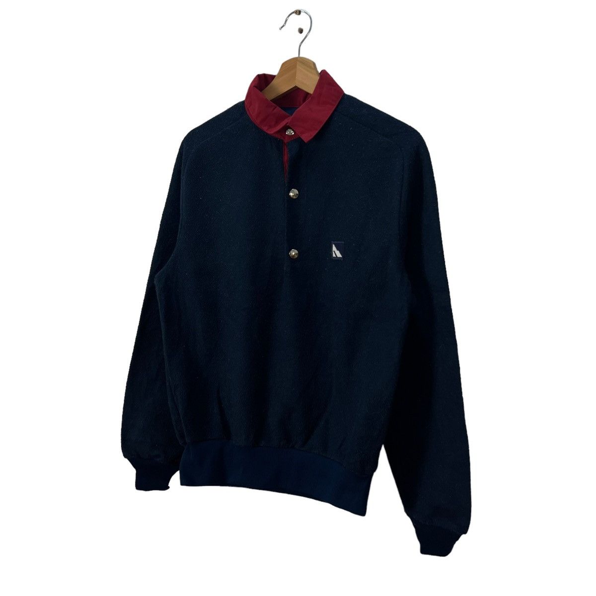 Japanese Brand VINTAGE FLEECE SWEATSHIRT COLLAR SERAC MADE IN USA Size US M / EU 48-50 / 2 - 6 Thumbnail