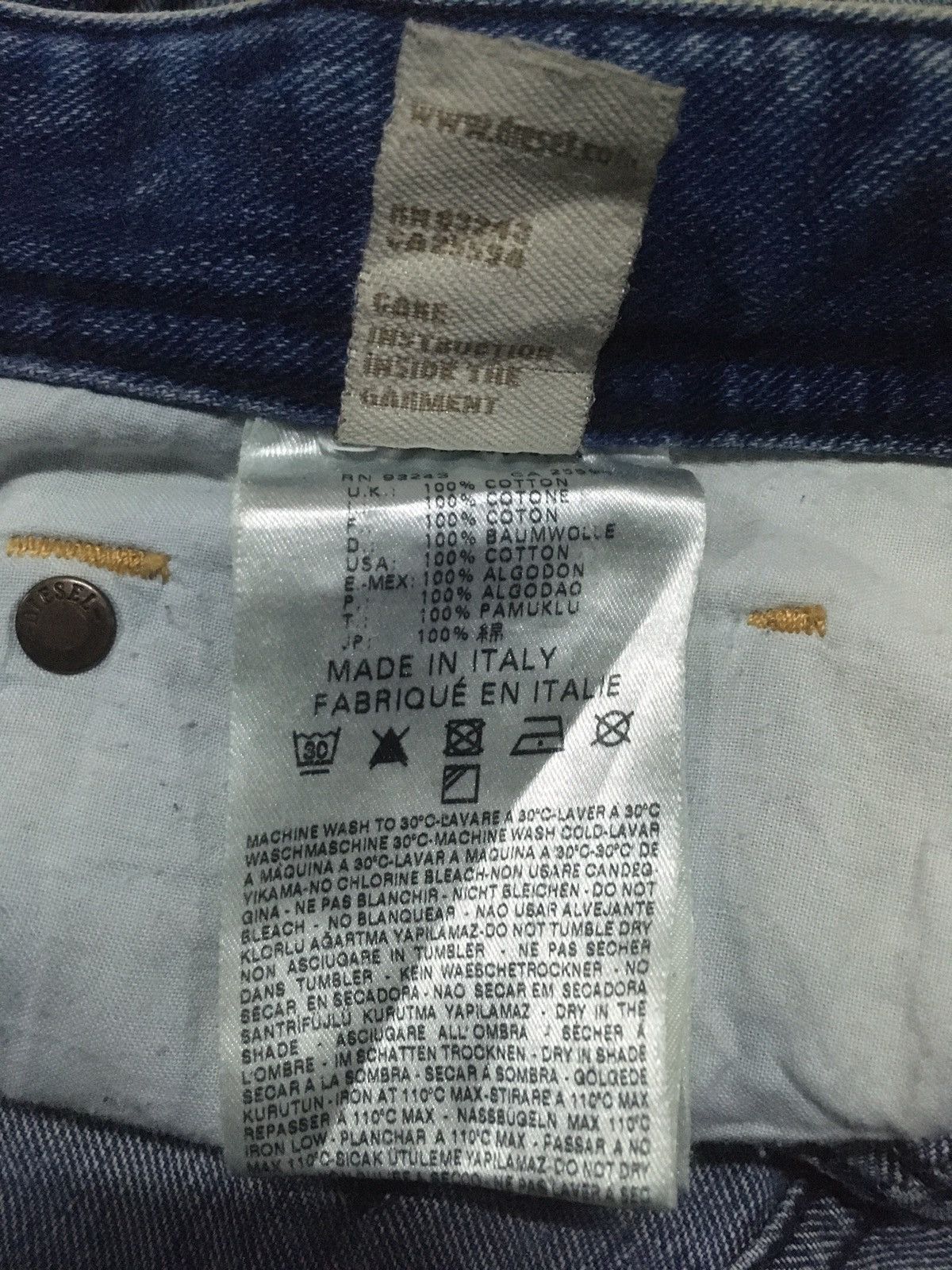 Diesel × Vintage Vintage diesel distressed denim Size US 34 / EU 50 - 15 Thumbnail