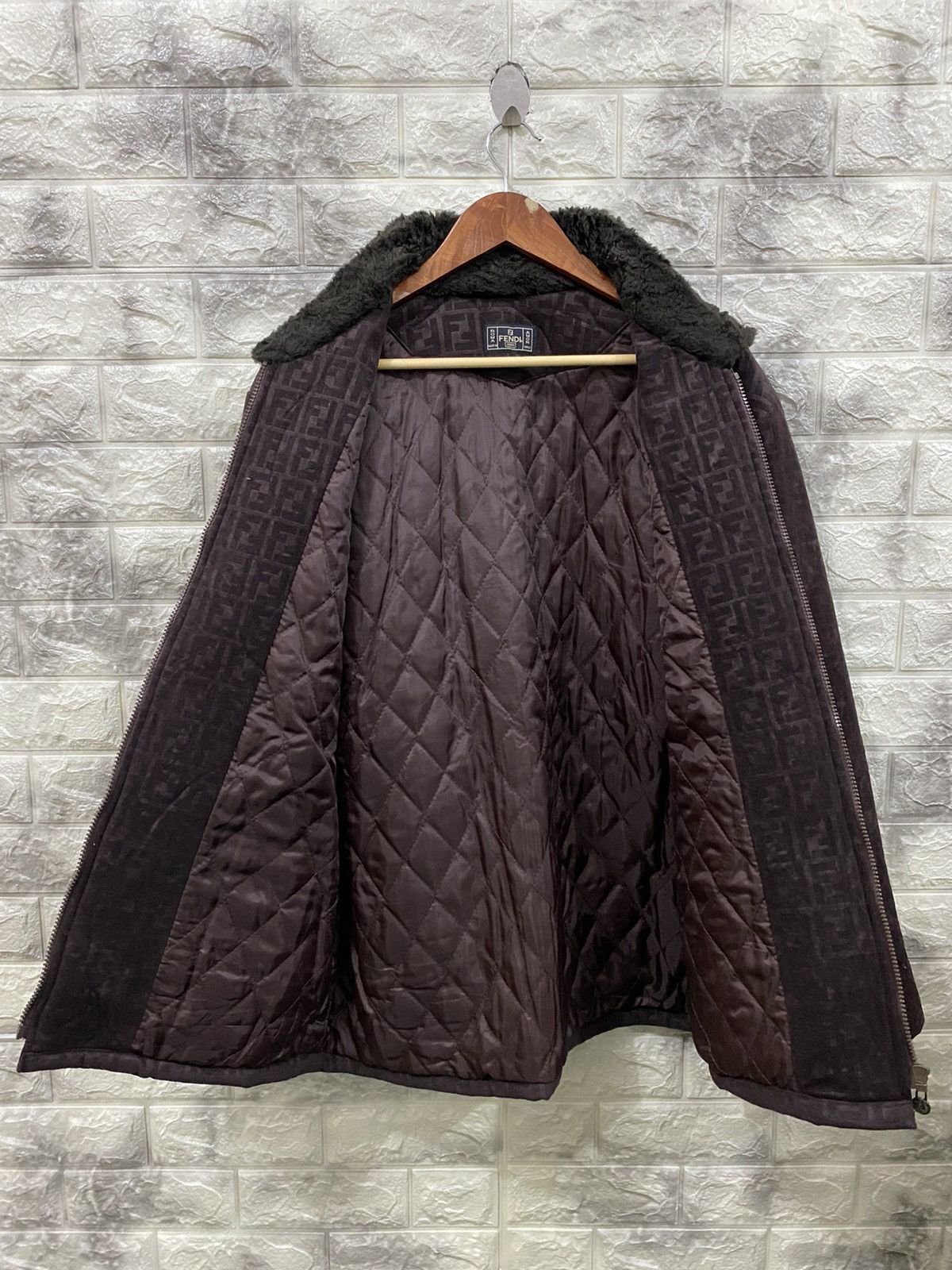 Fendi Vintage Fendi Faux-Fur Collar Jacket Size US M / EU 48-50 / 2 - 10 Thumbnail