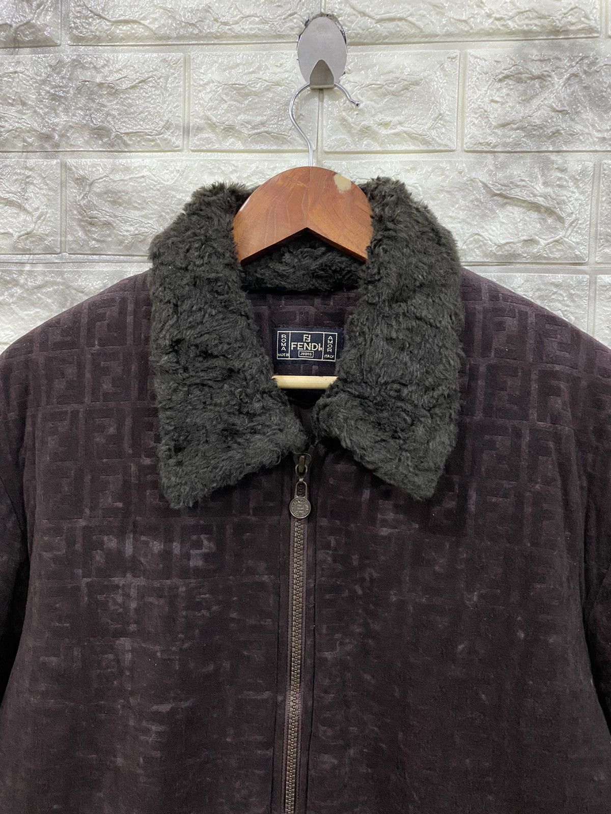 Fendi Vintage Fendi Faux-Fur Collar Jacket Size US M / EU 48-50 / 2 - 6 Thumbnail