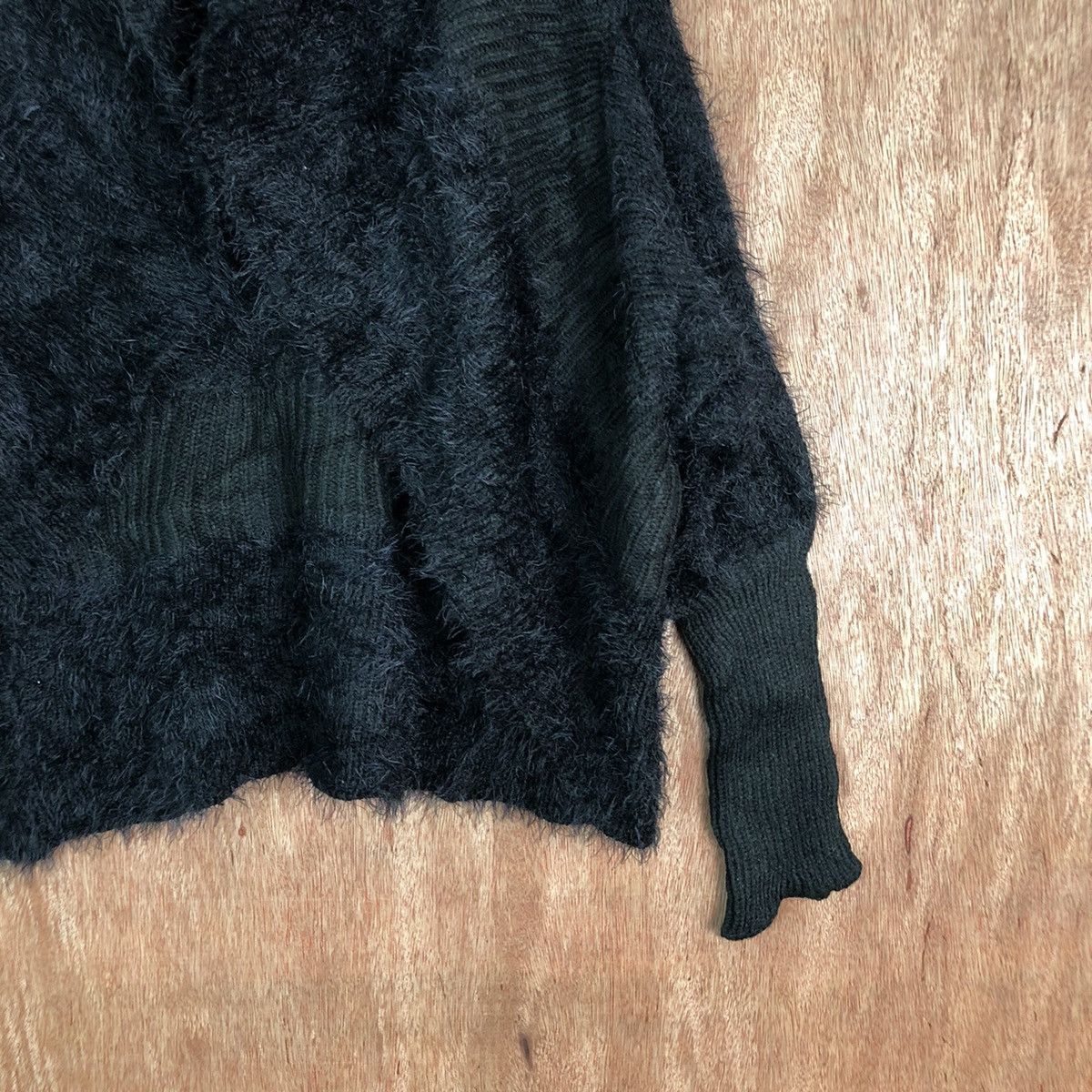 Japanese Brand Jades Black Shag Shaggy Fur Mohair Baggy #6549 Size US M / EU 48-50 / 2 - 5 Thumbnail