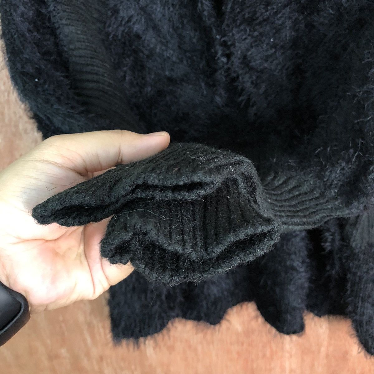 Japanese Brand Jades Black Shag Shaggy Fur Mohair Baggy #6549 Size US M / EU 48-50 / 2 - 7 Thumbnail