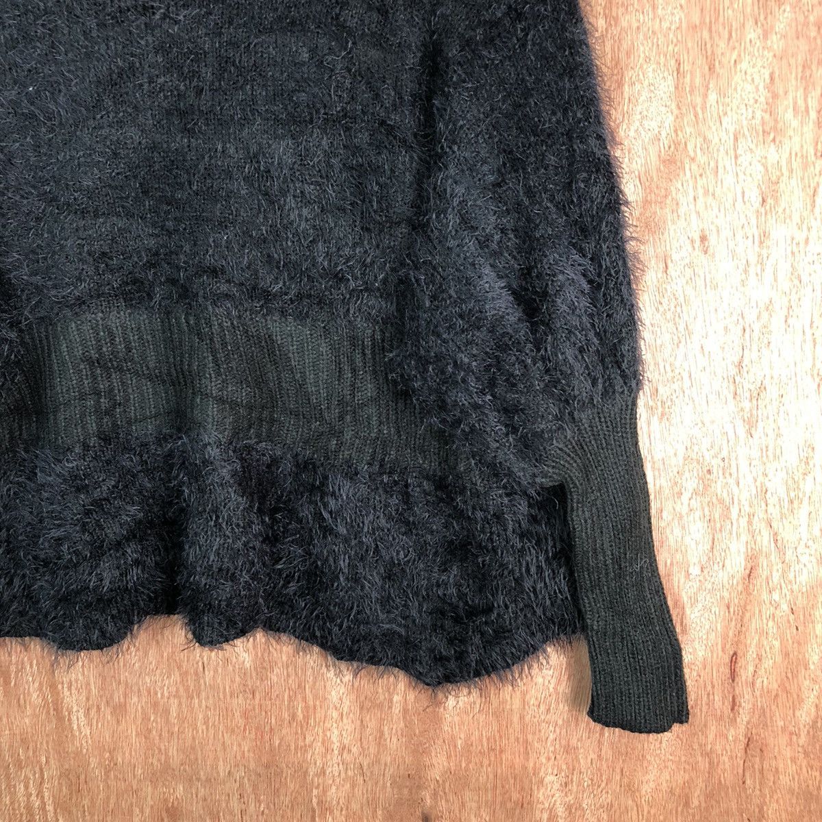 Japanese Brand Jades Black Shag Shaggy Fur Mohair Baggy #6549 Size US M / EU 48-50 / 2 - 12 Thumbnail