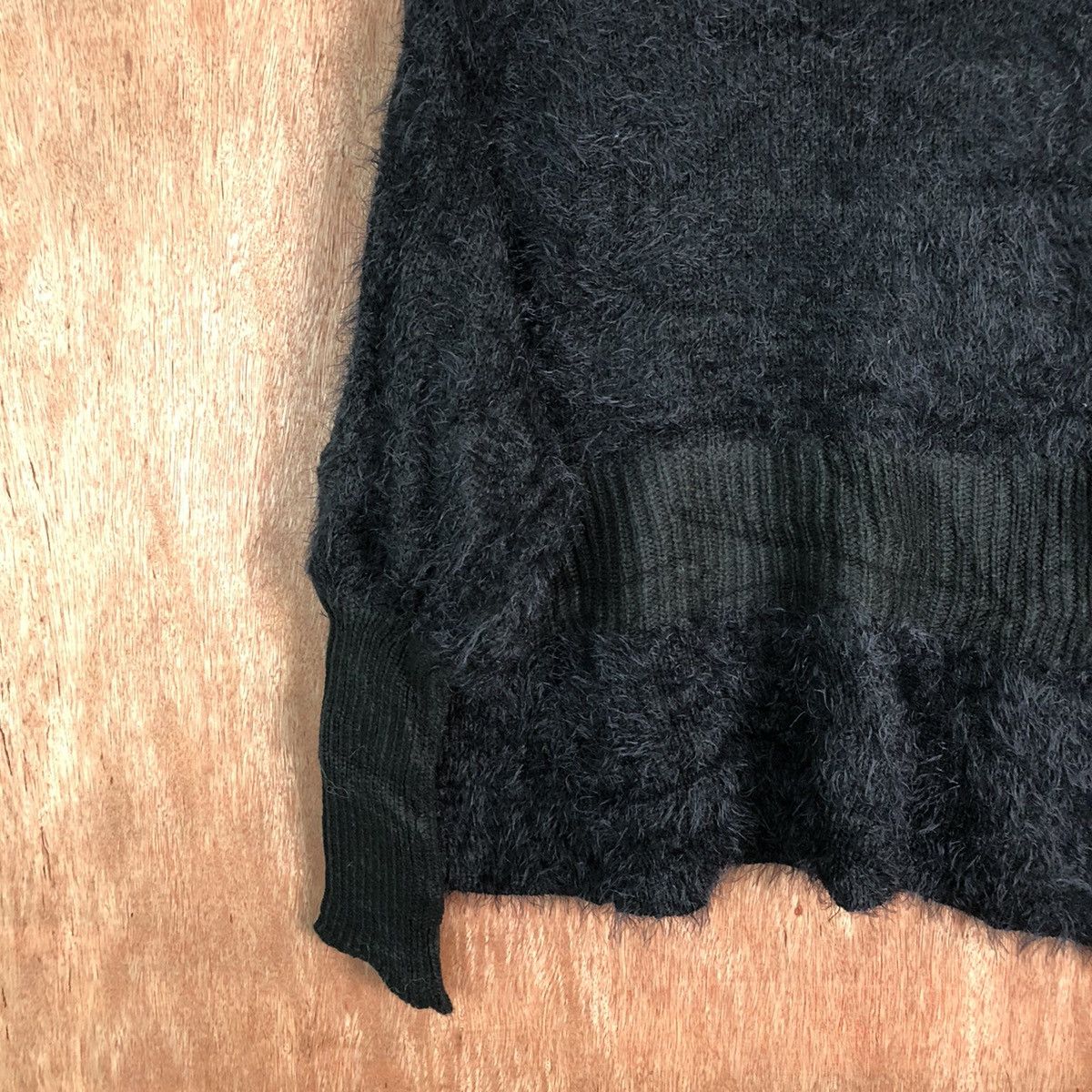 Japanese Brand Jades Black Shag Shaggy Fur Mohair Baggy #6549 Size US M / EU 48-50 / 2 - 11 Thumbnail