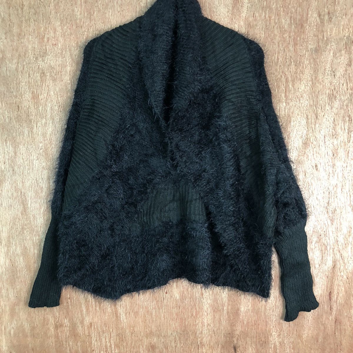 Japanese Brand Jades Black Shag Shaggy Fur Mohair Baggy #6549 Size US M / EU 48-50 / 2 - 3 Thumbnail