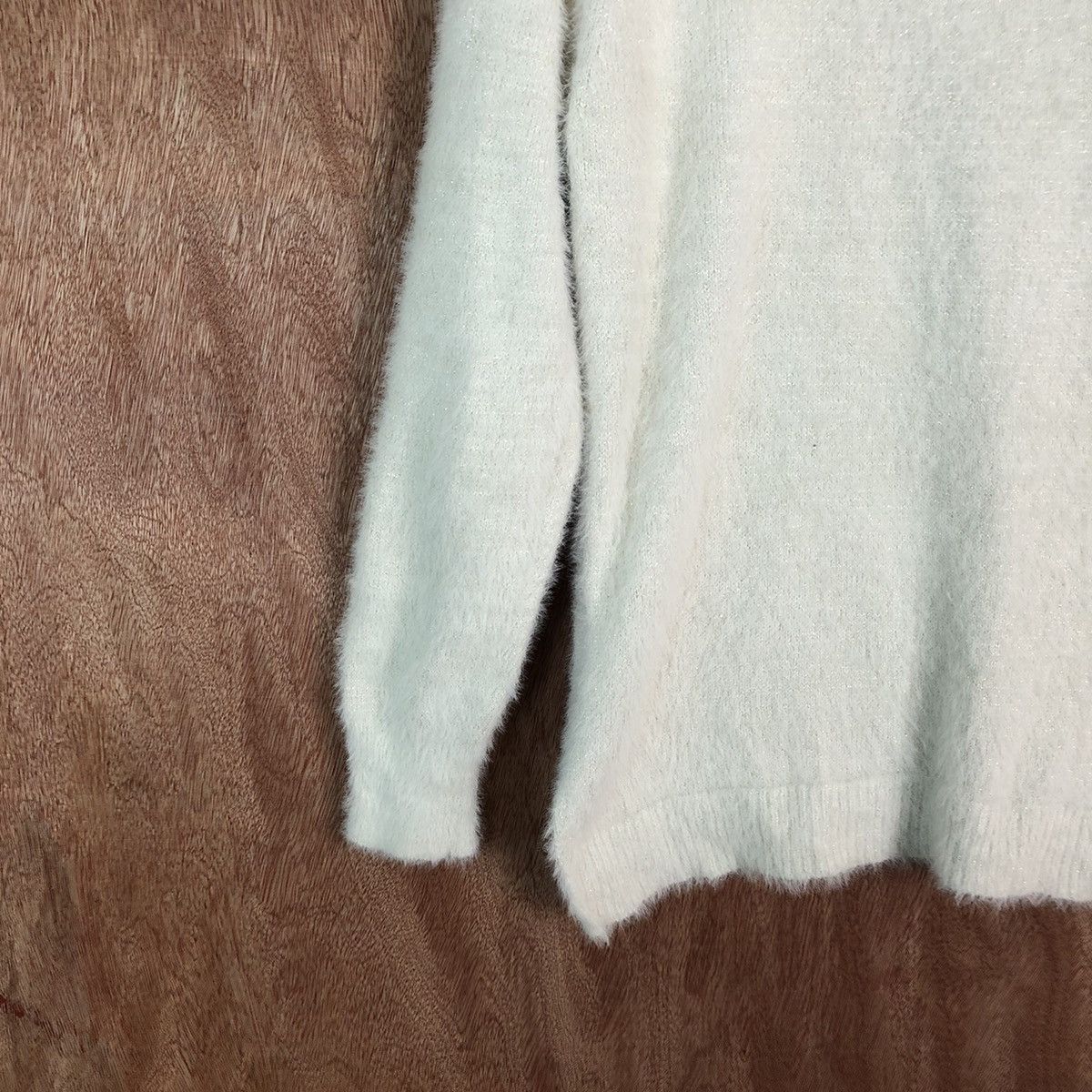 Aran Isles Knitwear Dreskip White Shag Shaggy Fur Mohair Knitwear #6631 Size US S / EU 44-46 / 1 - 10 Thumbnail