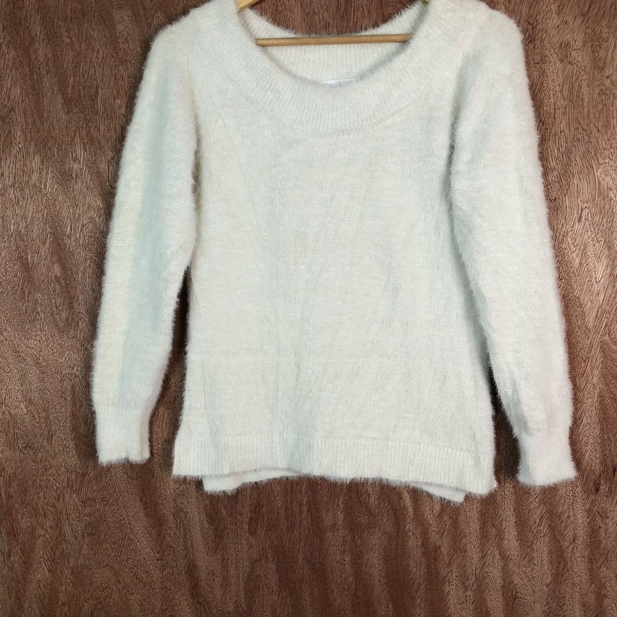 Aran Isles Knitwear Dreskip White Shag Shaggy Fur Mohair Knitwear #6631 Size US S / EU 44-46 / 1 - 3 Thumbnail
