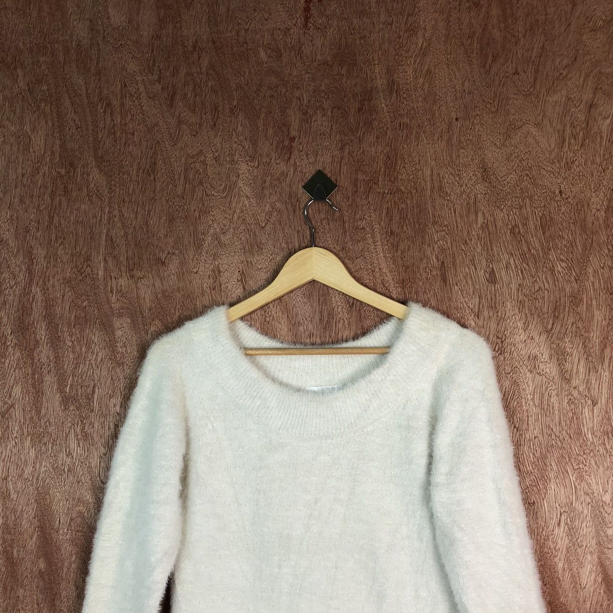Aran Isles Knitwear Dreskip White Shag Shaggy Fur Mohair Knitwear #6631 Size US S / EU 44-46 / 1 - 2 Thumbnail
