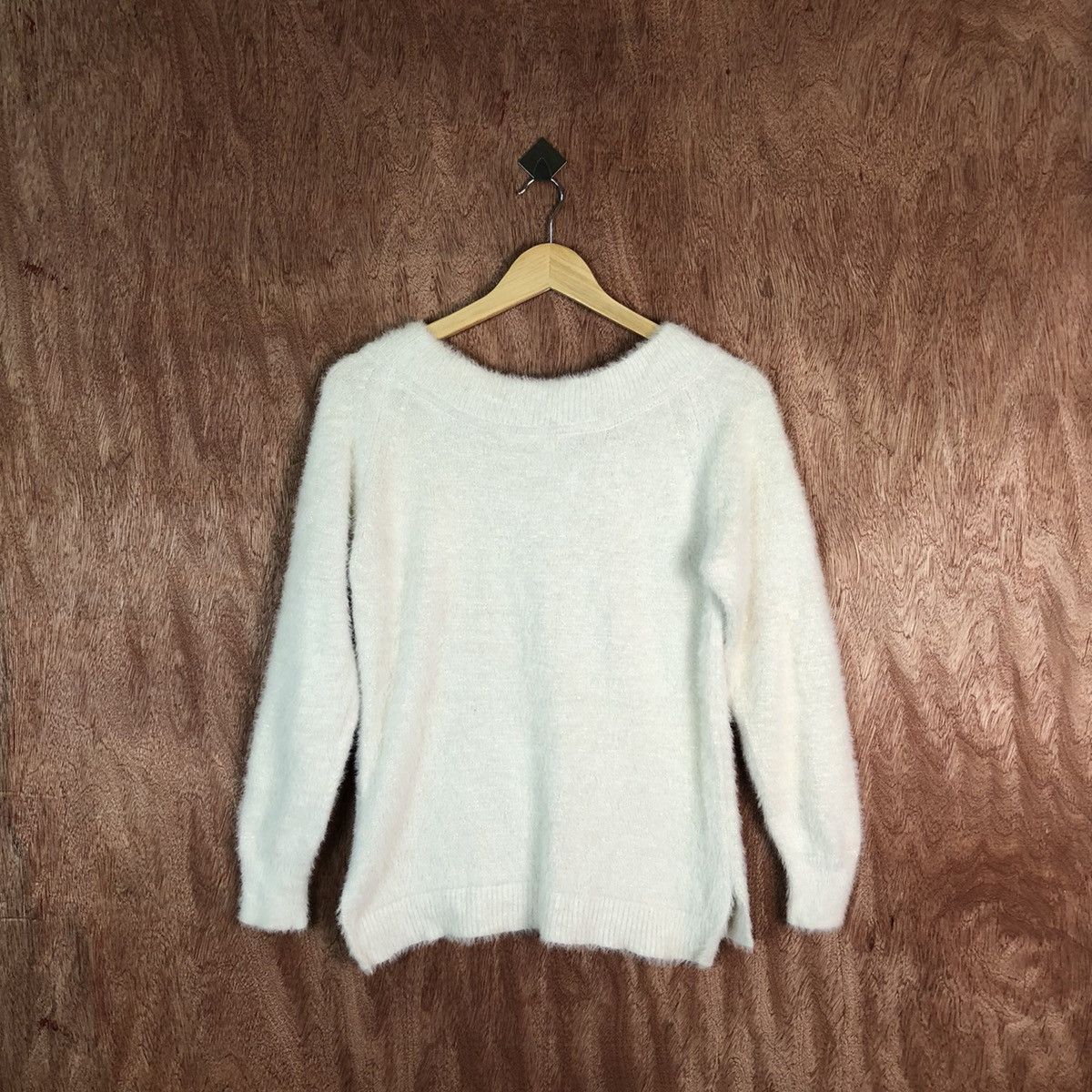 Aran Isles Knitwear Dreskip White Shag Shaggy Fur Mohair Knitwear #6631 Size US S / EU 44-46 / 1 - 9 Thumbnail
