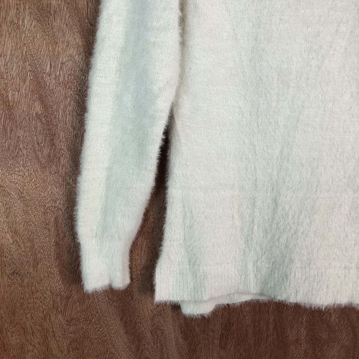 Aran Isles Knitwear Dreskip White Shag Shaggy Fur Mohair Knitwear #6631 Size US S / EU 44-46 / 1 - 4 Thumbnail