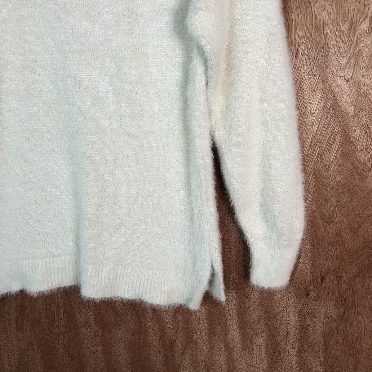 Aran Isles Knitwear Dreskip White Shag Shaggy Fur Mohair Knitwear #6631 Size US S / EU 44-46 / 1 - 11 Thumbnail