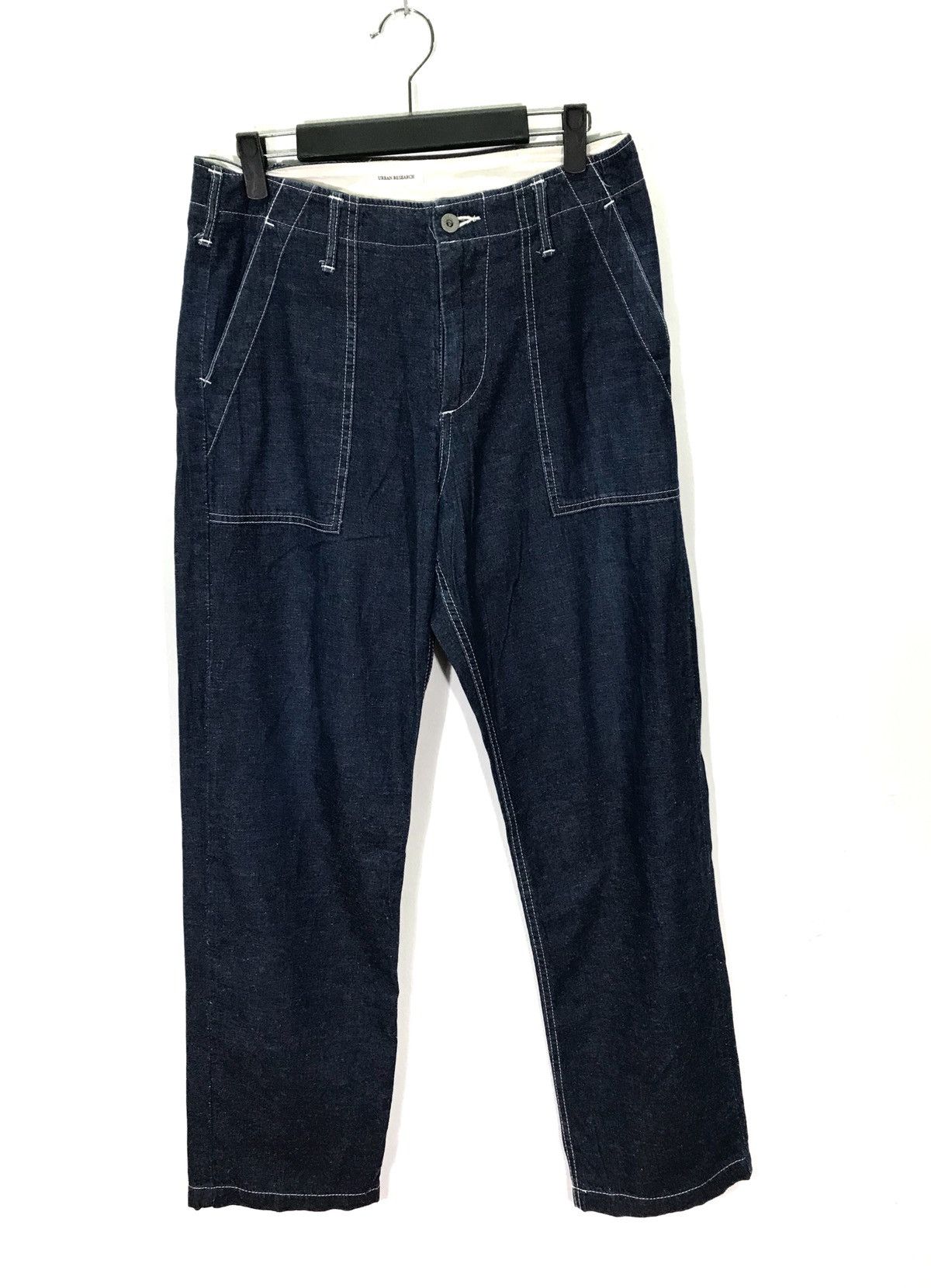 image of Urban Research Doors Urban Research Light Denim Baker Fatigue Pants Made In Japan in Navy (Size 32)