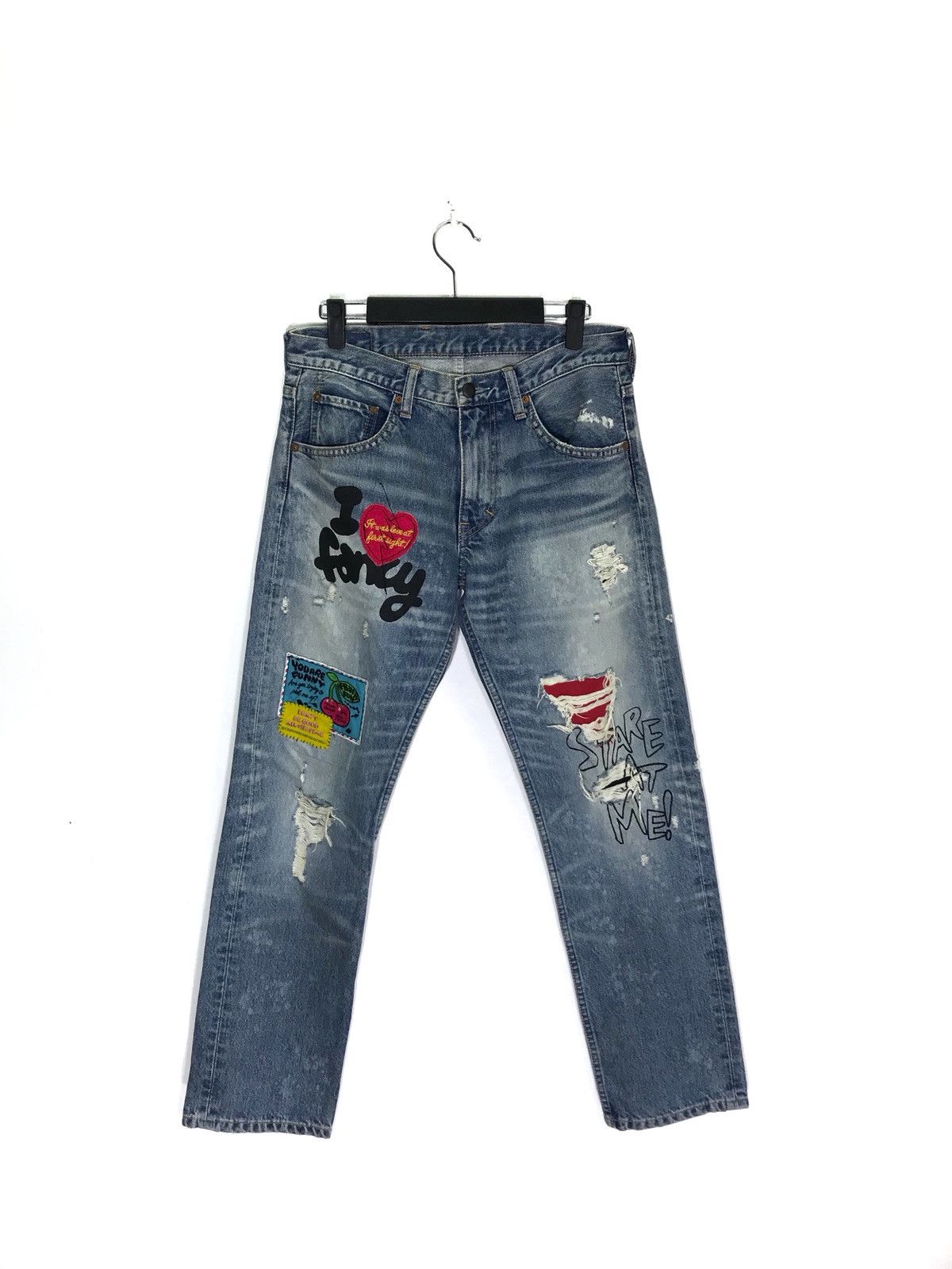 Sweats & Bloods RNA Inc Distressed Rips Faded Jeans