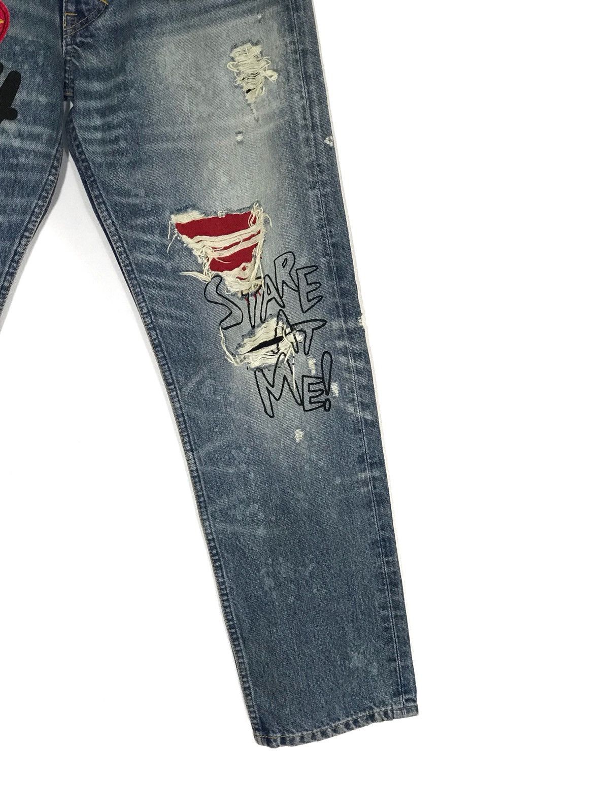 If Six Was Nine × Japanese Brand Sweats & Bloods RNA Inc Distressed Rips Faded Jeans Size US 32 / EU 48 - 5 Thumbnail