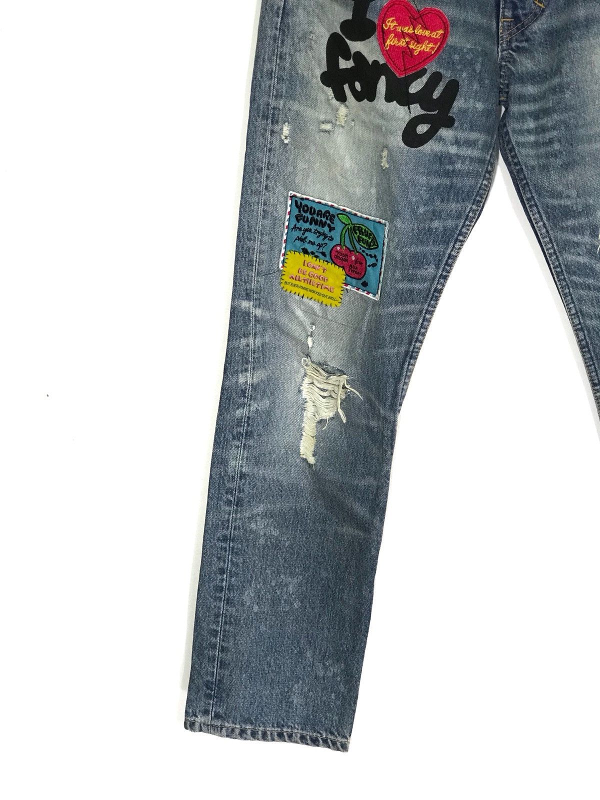 If Six Was Nine × Japanese Brand Sweats & Bloods RNA Inc Distressed Rips Faded Jeans Size US 32 / EU 48 - 4 Thumbnail