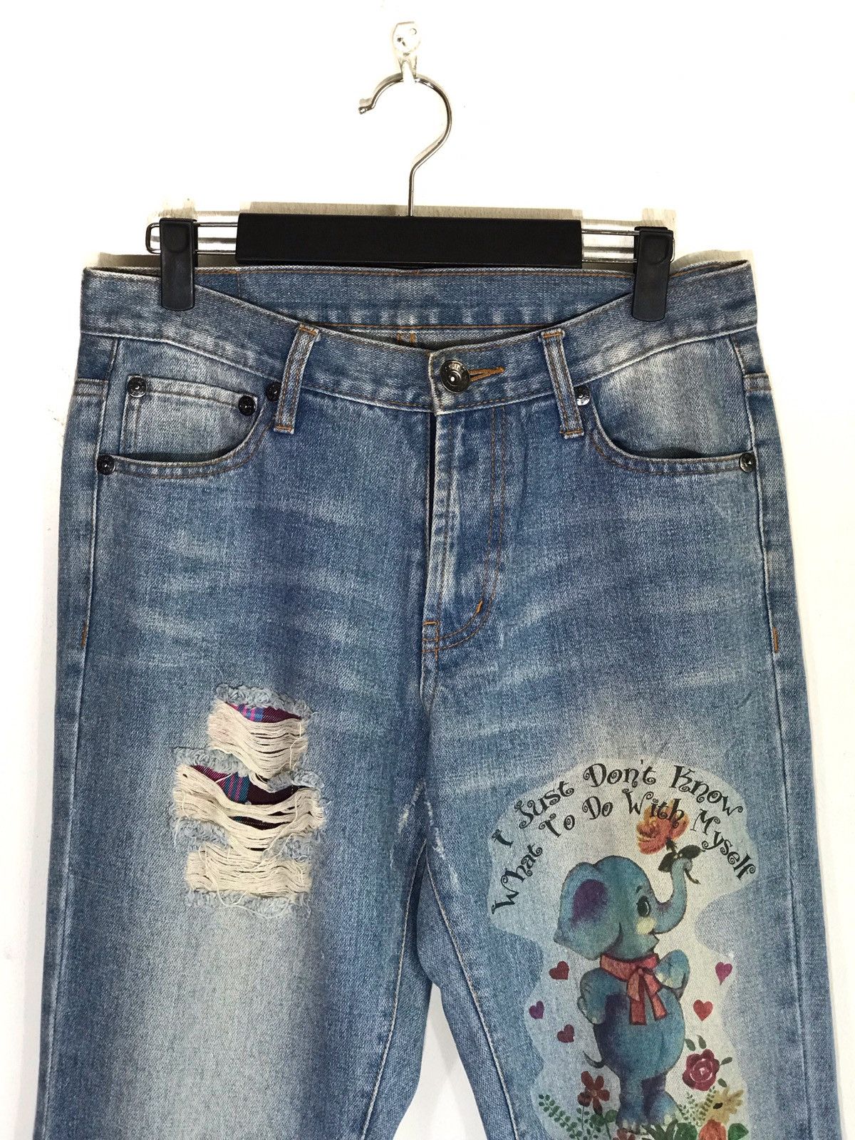 Japanese Brand Magic Jeans Distressed Jeans Size US 30 / EU 46 - 2 Thumbnail