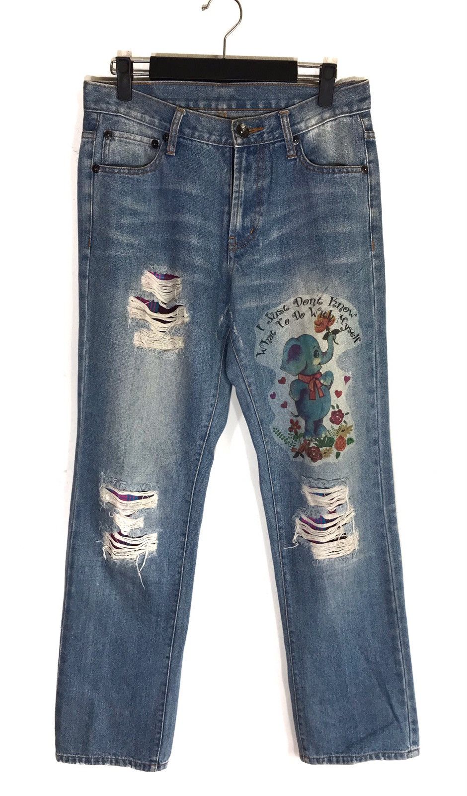 Japanese Brand Magic Jeans Distressed Jeans Size US 30 / EU 46 - 1 Thumbnail