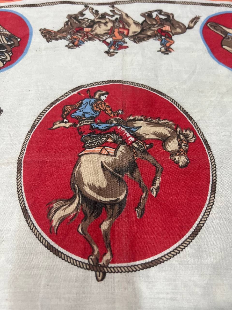 Cowboy Equipment VINTAGE COWBOYS POCKETSQUARE / HANDKERCHIEF / BANDANA Size ONE SIZE - 4 Thumbnail