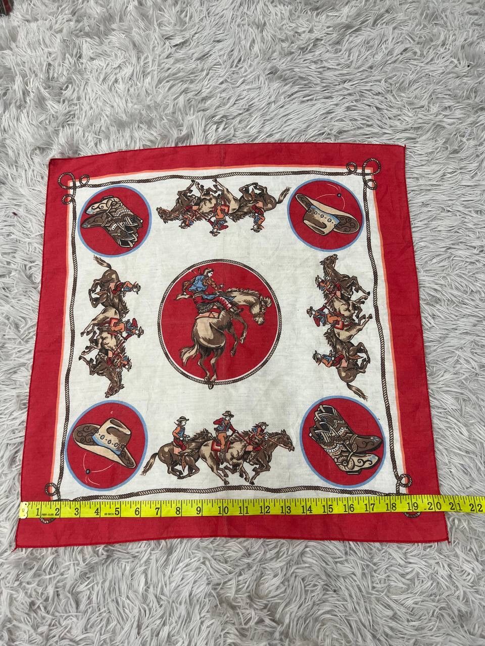 Cowboy Equipment VINTAGE COWBOYS POCKETSQUARE / HANDKERCHIEF / BANDANA Size ONE SIZE - 6 Thumbnail