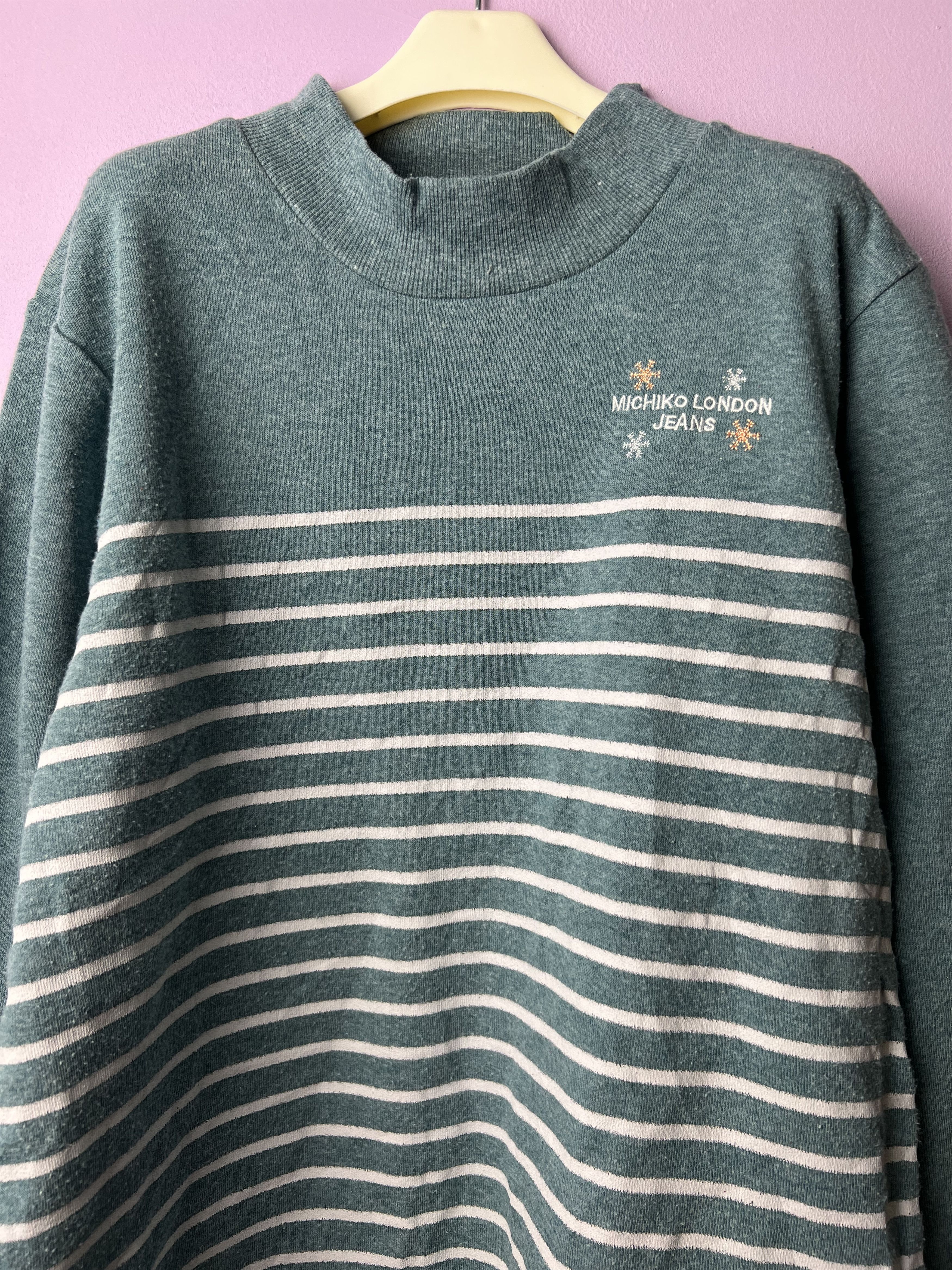 Michiko Koshino London 🔥Michiko London Jeans Stripe Sweatshirts Size US S / EU 44-46 / 1 - 9 Thumbnail