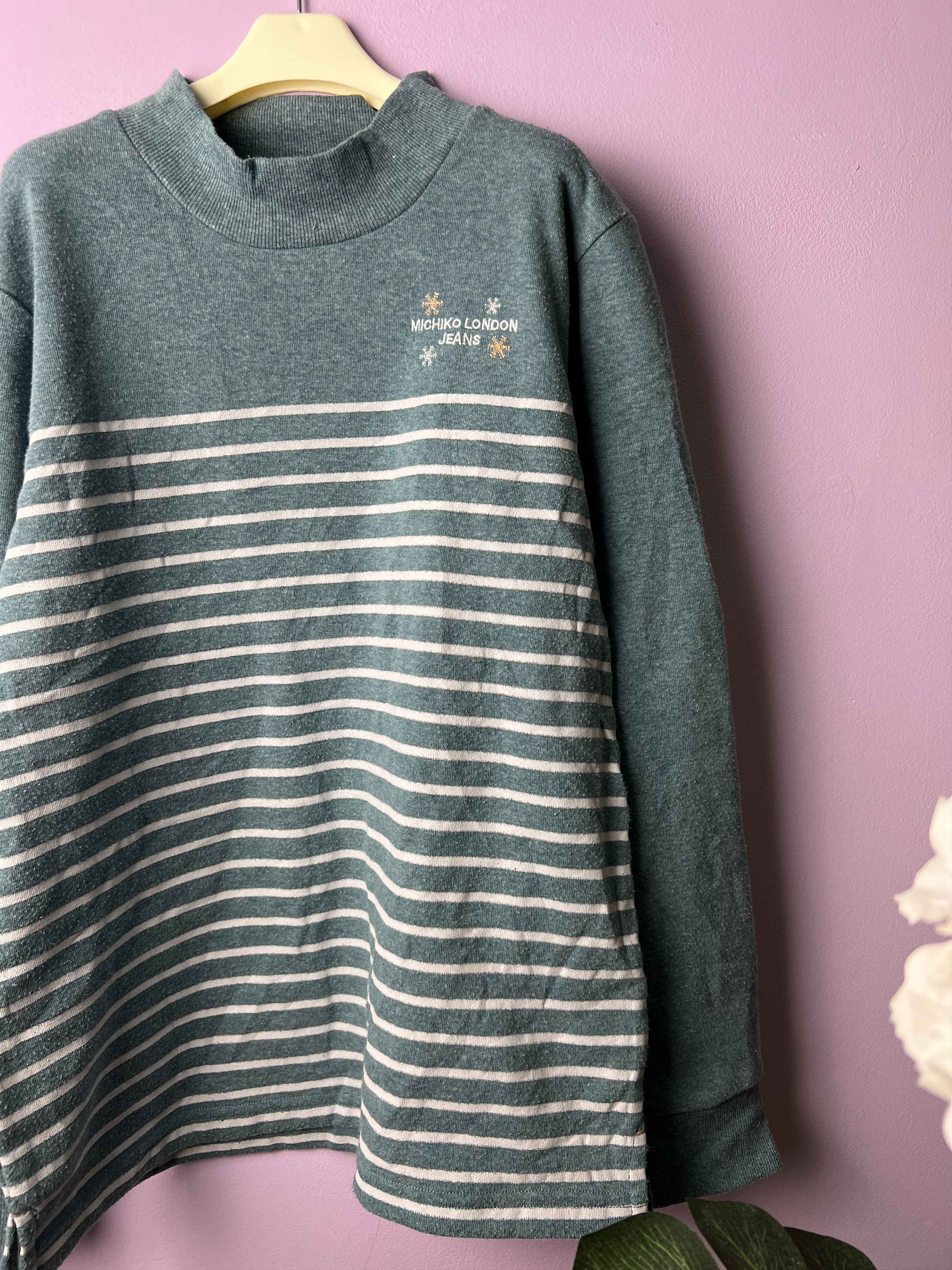 Michiko Koshino London 🔥Michiko London Jeans Stripe Sweatshirts Size US S / EU 44-46 / 1 - 3 Thumbnail