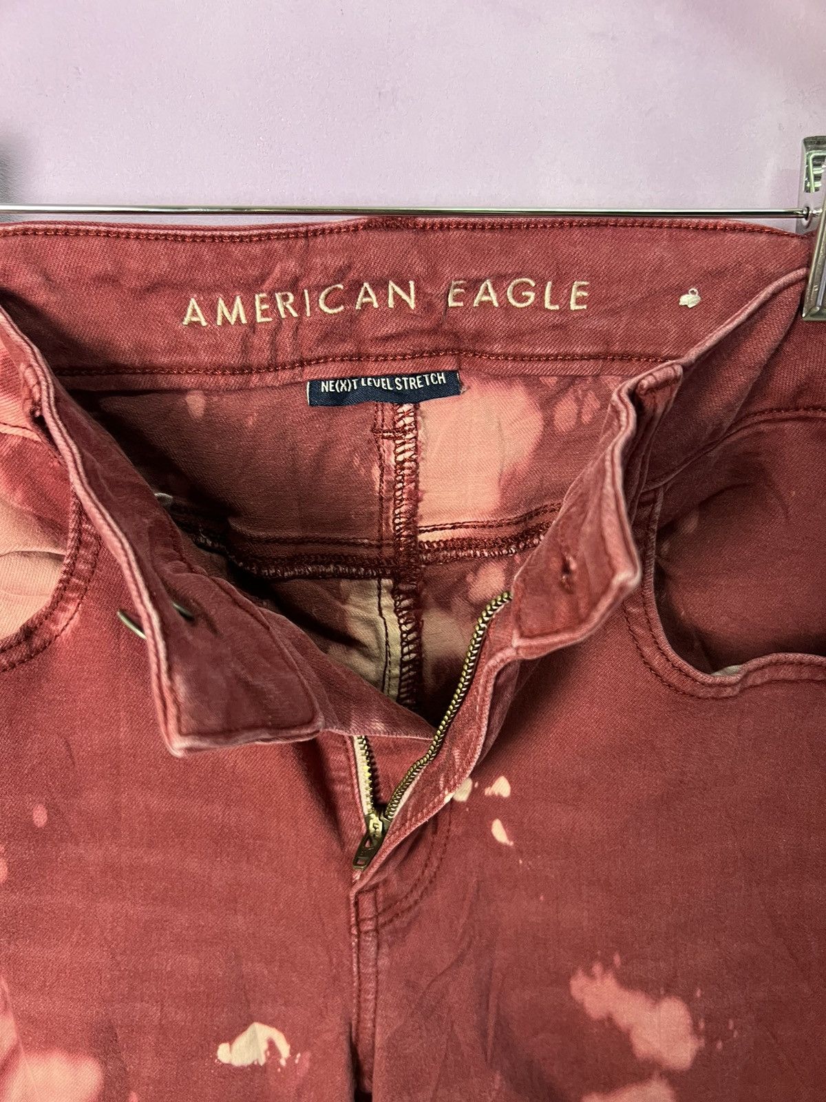 American Eagle Outfitters 🔥Rare Tie Dye American Eagle Stretchable Distressed Denim Size US 31 - 8 Thumbnail