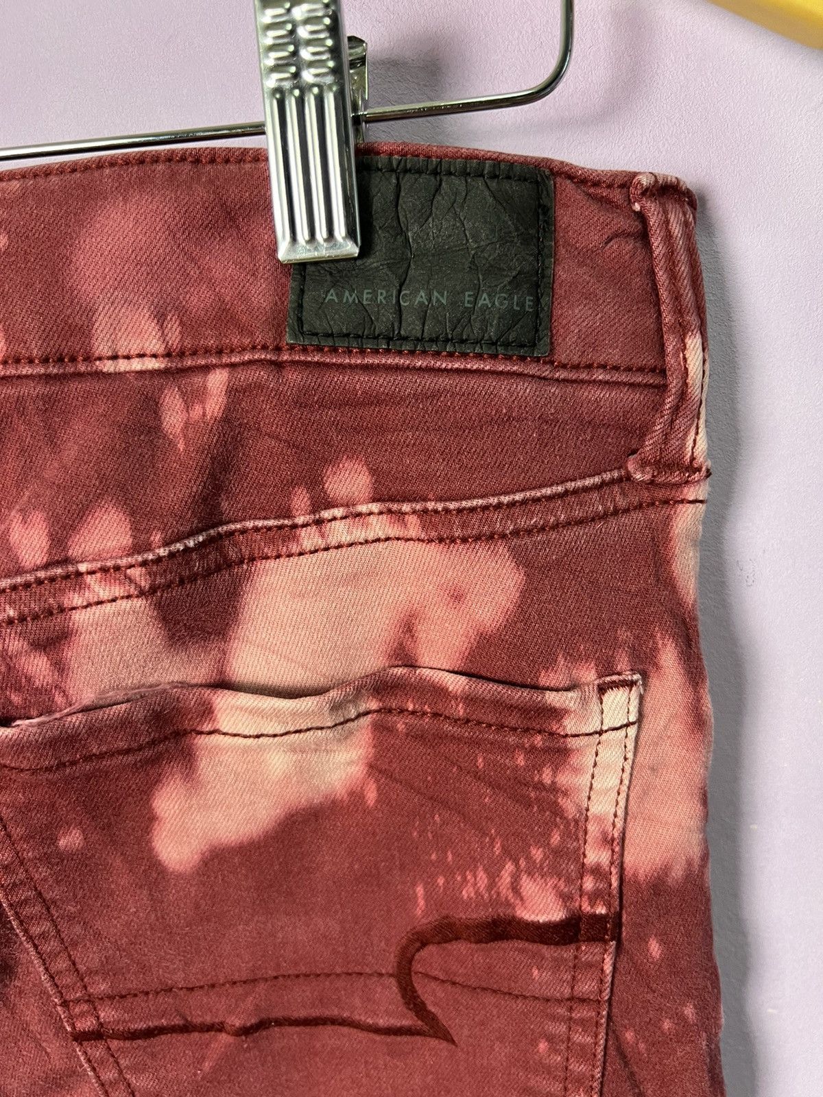 American Eagle Outfitters 🔥Rare Tie Dye American Eagle Stretchable Distressed Denim Size US 31 - 14 Thumbnail