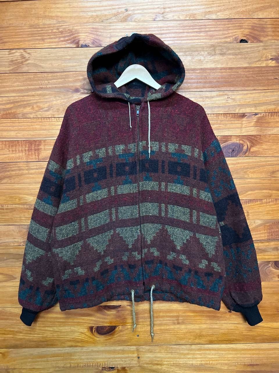 Native VINTAGE NATIVE HOODIE JACKET IN WOOL Size US L / EU 52-54 / 3 - 1 Thumbnail