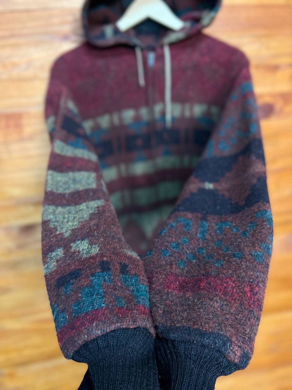 Native VINTAGE NATIVE HOODIE JACKET IN WOOL Size US L / EU 52-54 / 3 - 7 Thumbnail