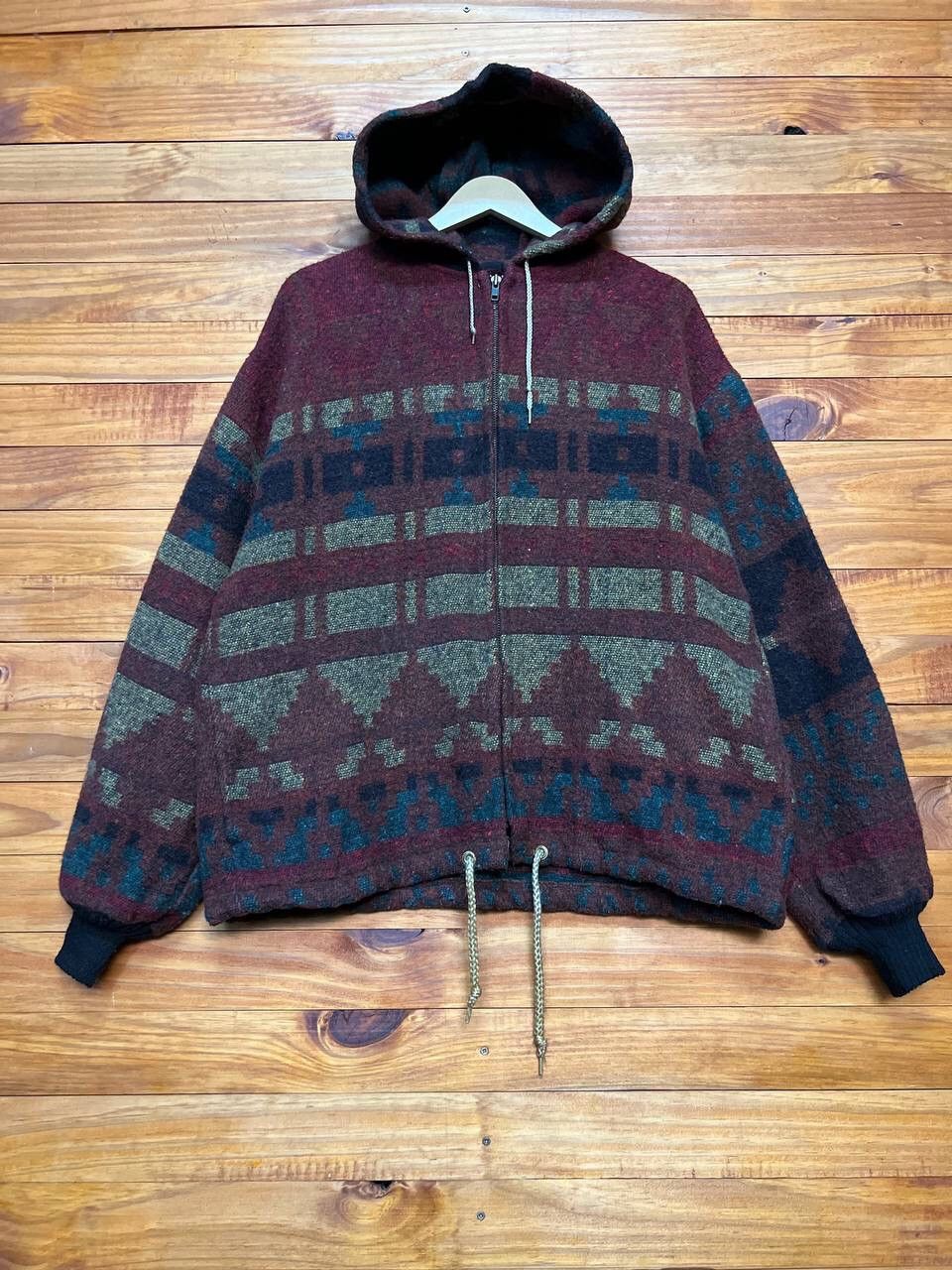 Native VINTAGE NATIVE HOODIE JACKET IN WOOL Size US L / EU 52-54 / 3 - 4 Thumbnail