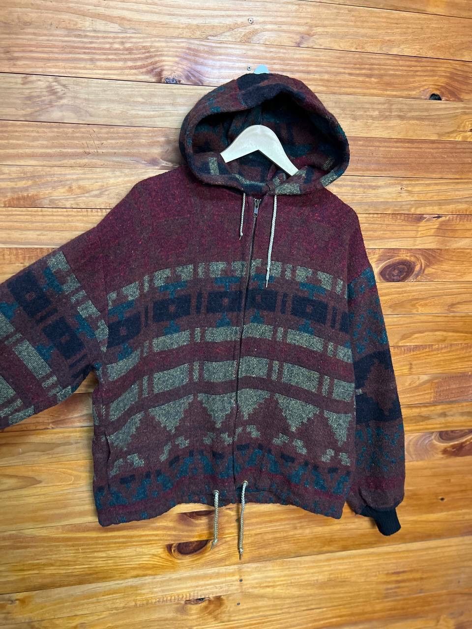 Native VINTAGE NATIVE HOODIE JACKET IN WOOL Size US L / EU 52-54 / 3 - 5 Thumbnail