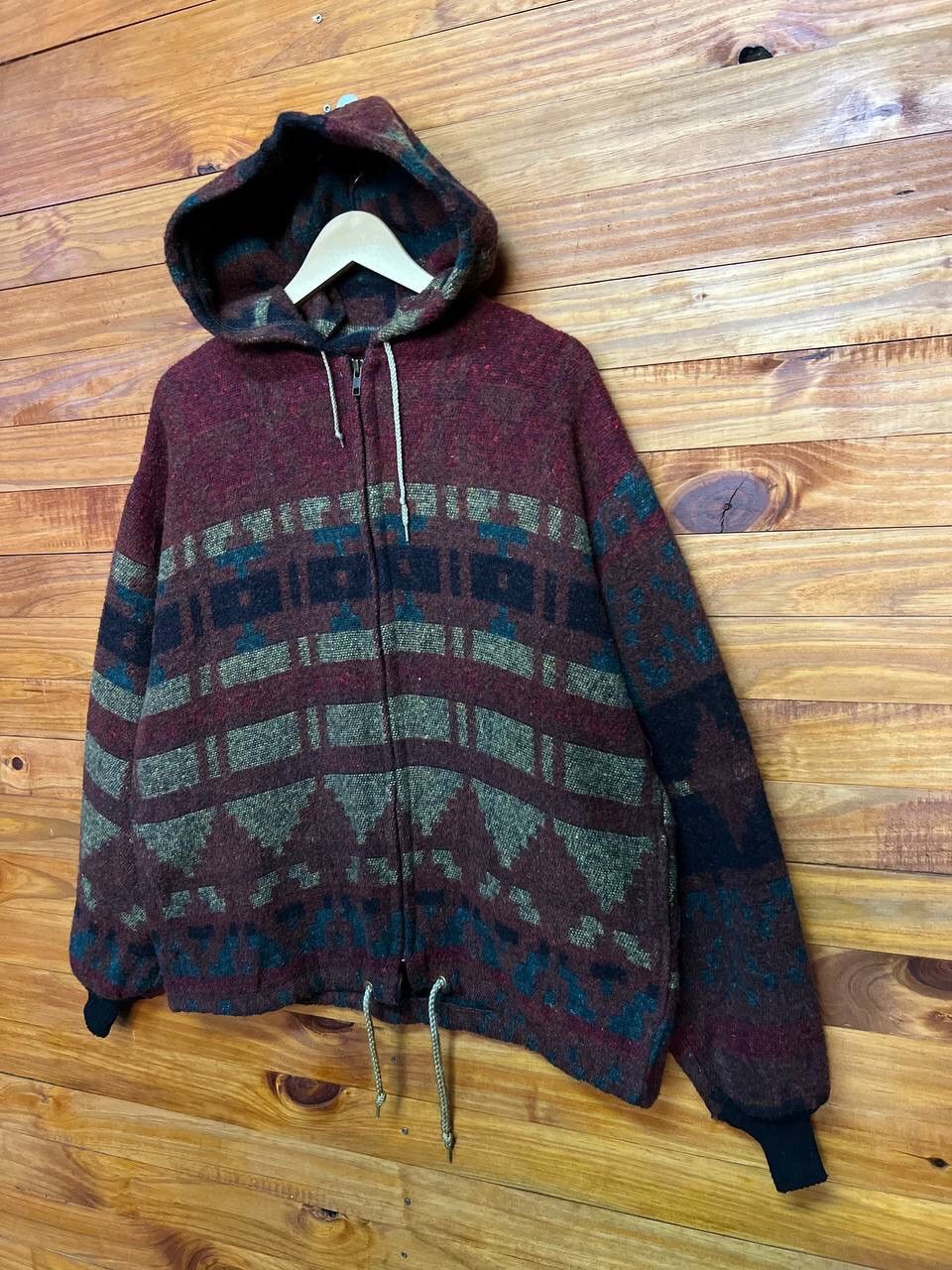 Native VINTAGE NATIVE HOODIE JACKET IN WOOL Size US L / EU 52-54 / 3 - 3 Thumbnail