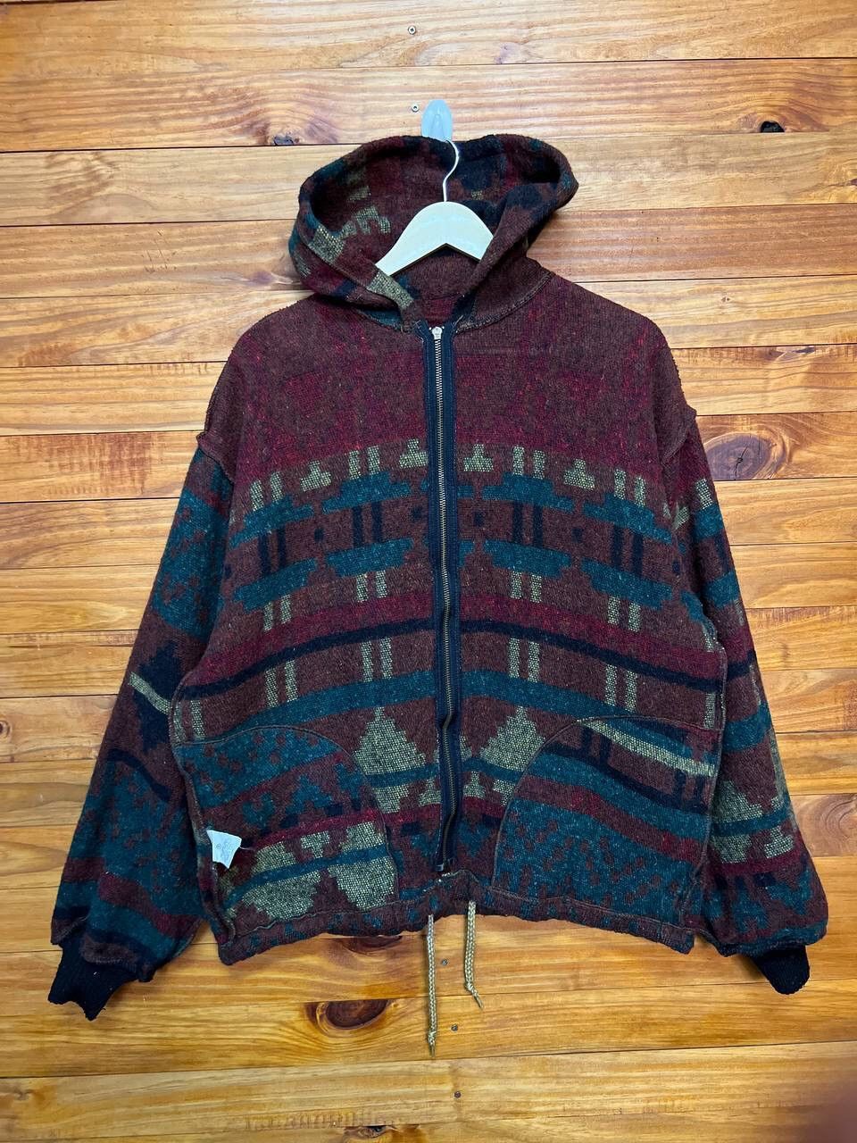 Native VINTAGE NATIVE HOODIE JACKET IN WOOL Size US L / EU 52-54 / 3 - 10 Thumbnail